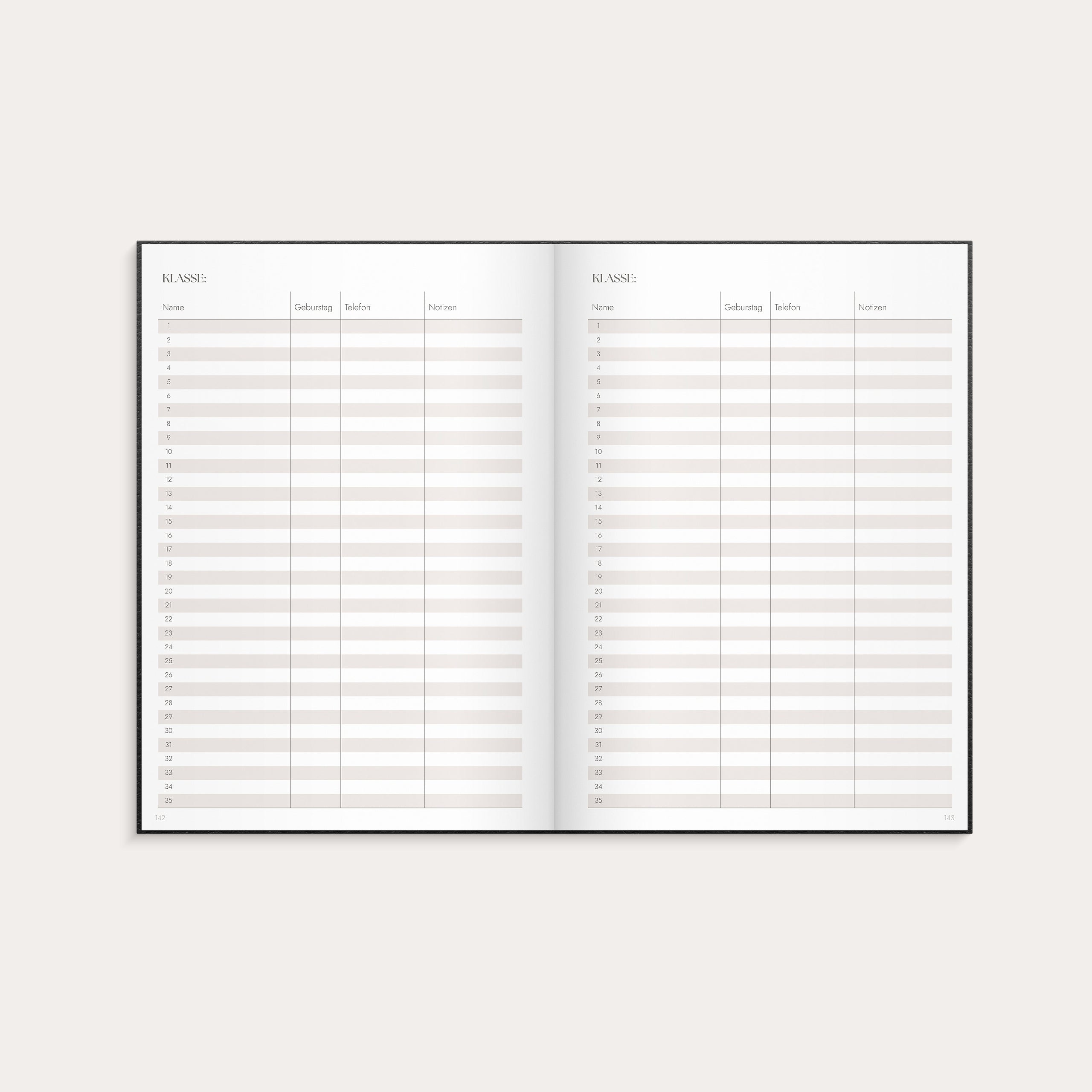 Lehrerplaner 26/27 Schwarz – detail view