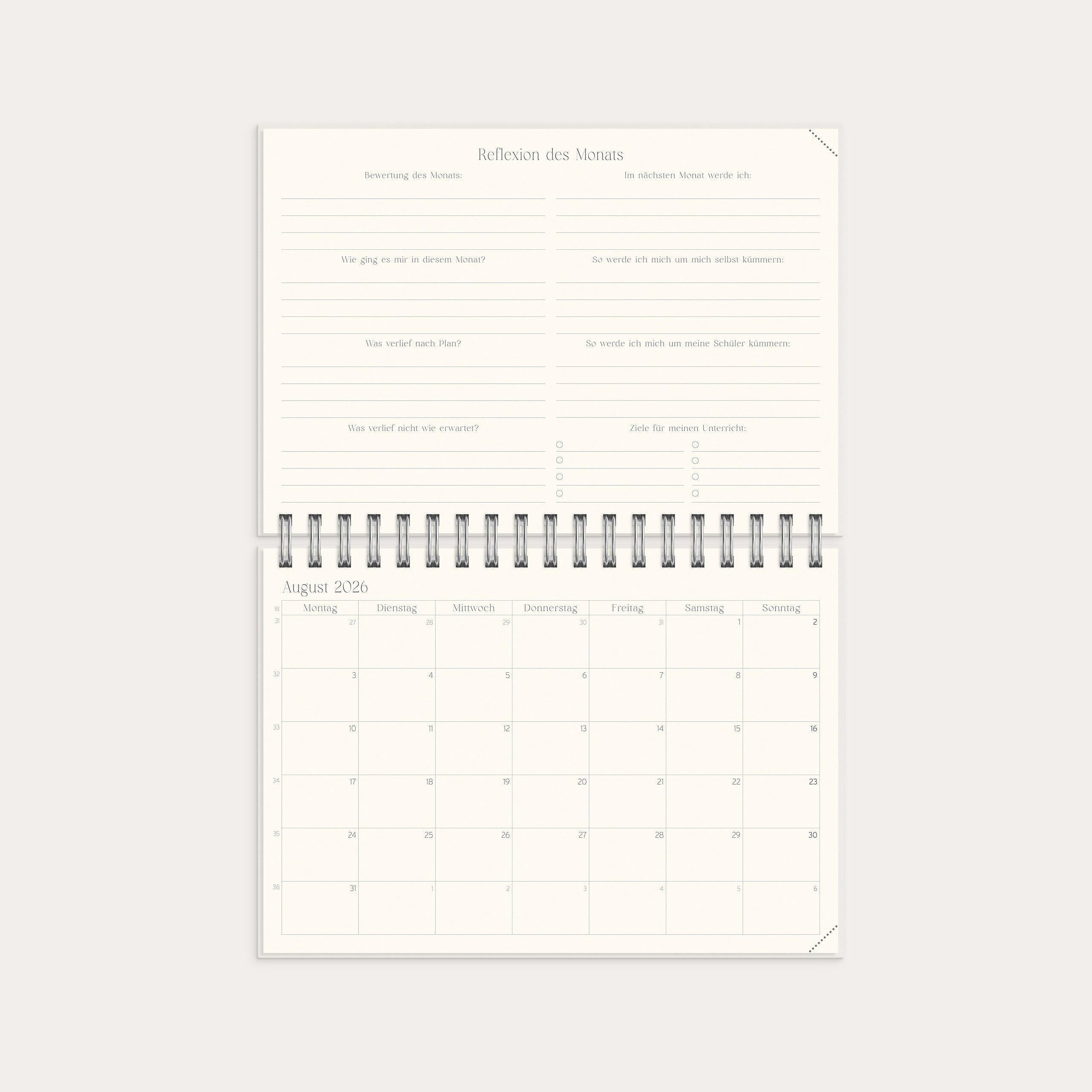 Lehrerkalender 26/27 Reflektion