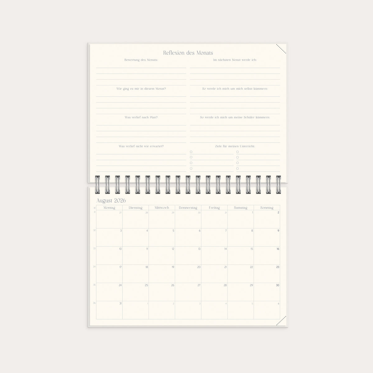 Lehrerkalender 26/27 Reflektion