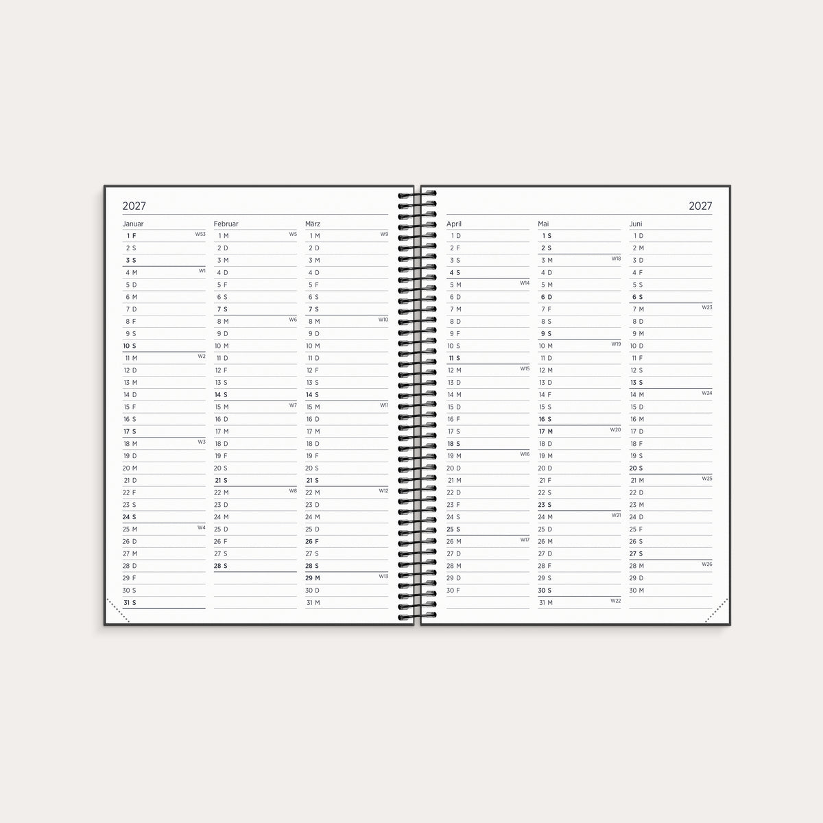 Organizer & Notes A5 26/27  Schwarz