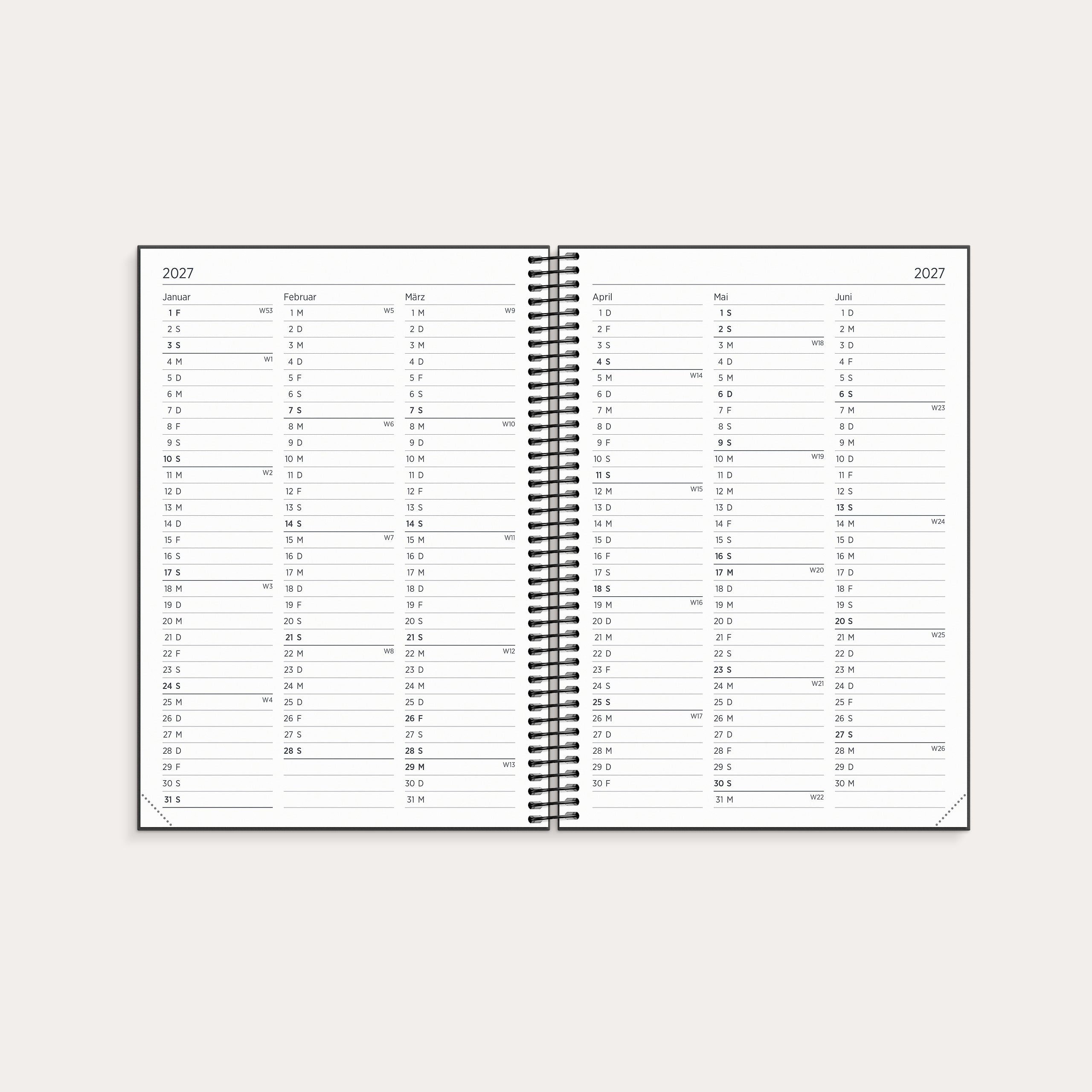 Organizer & Notes A5 26/27  Schwarz