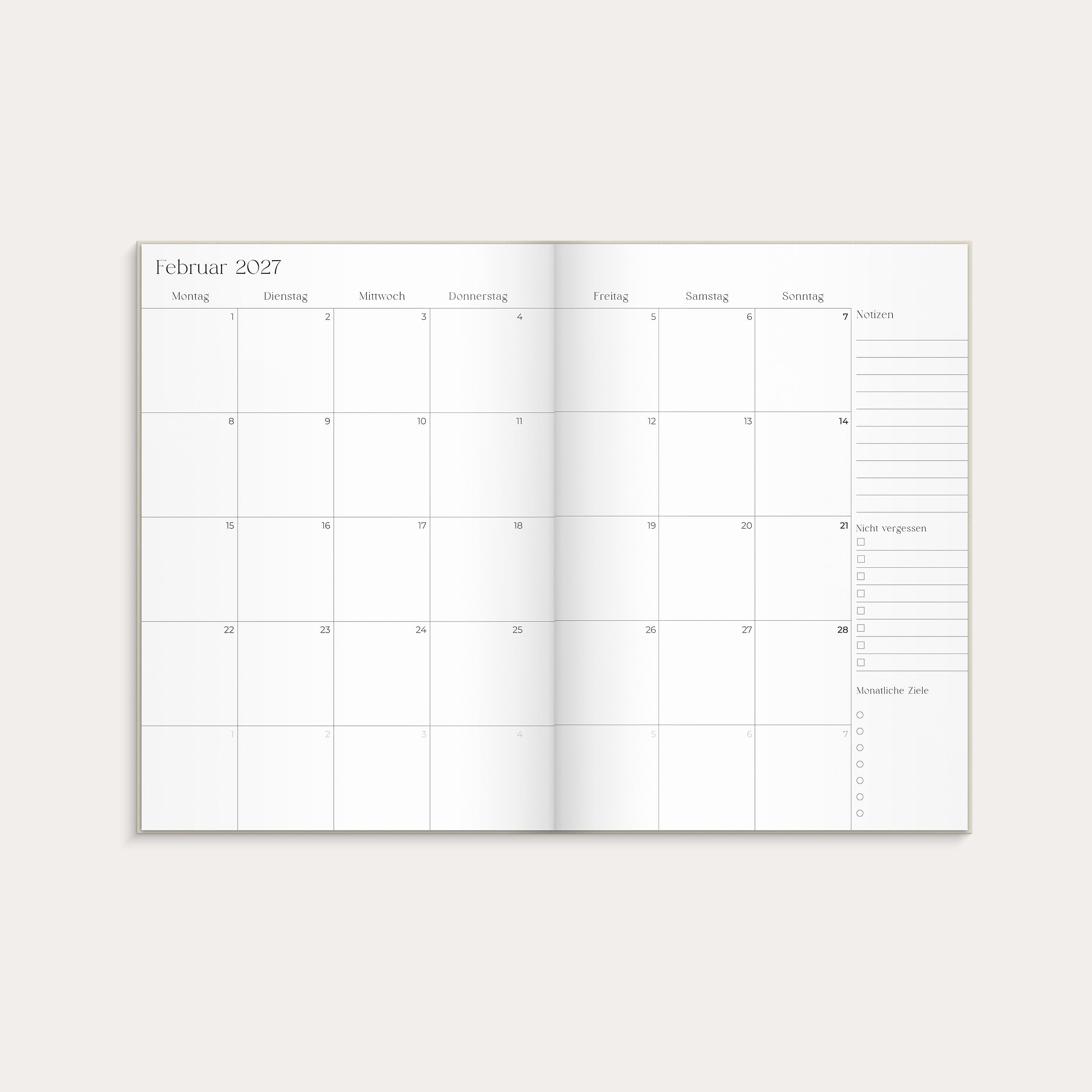Student Planner A5 26/27  Beige – detail view
