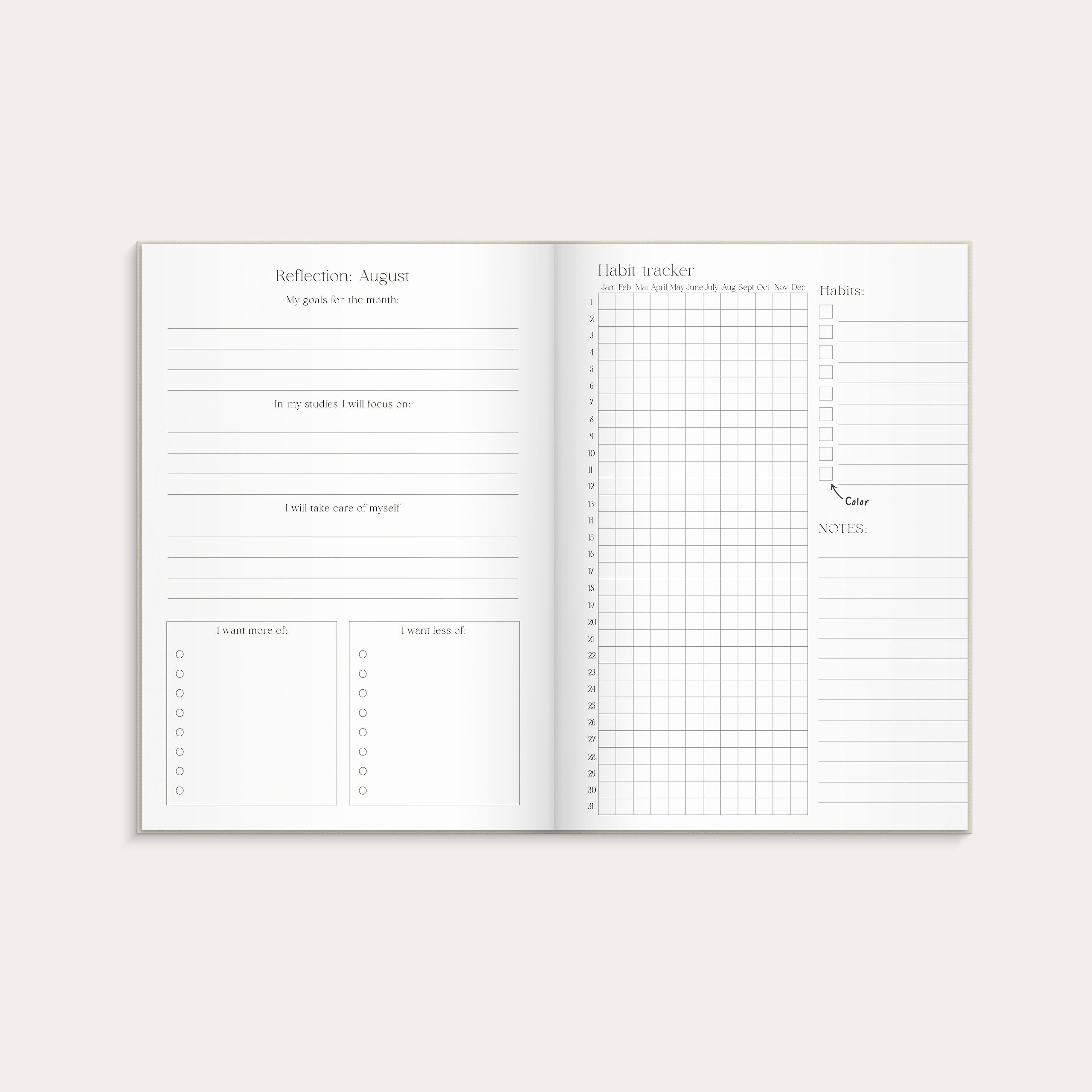 Student Planner A5 26/27 beige