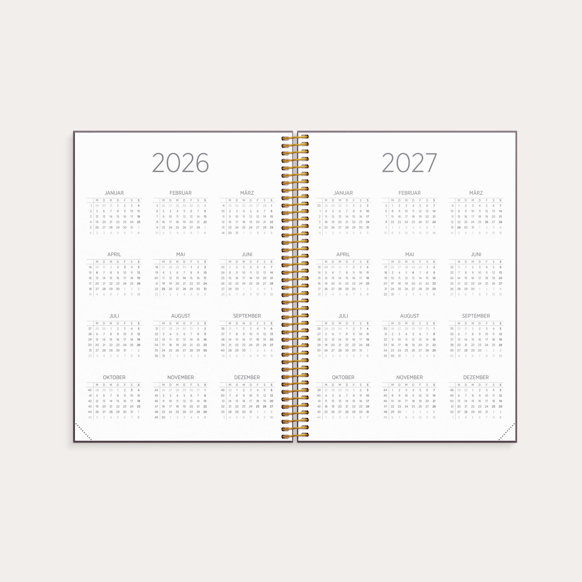 Organizer & Notes A5 26/27 Weinrot – detail view