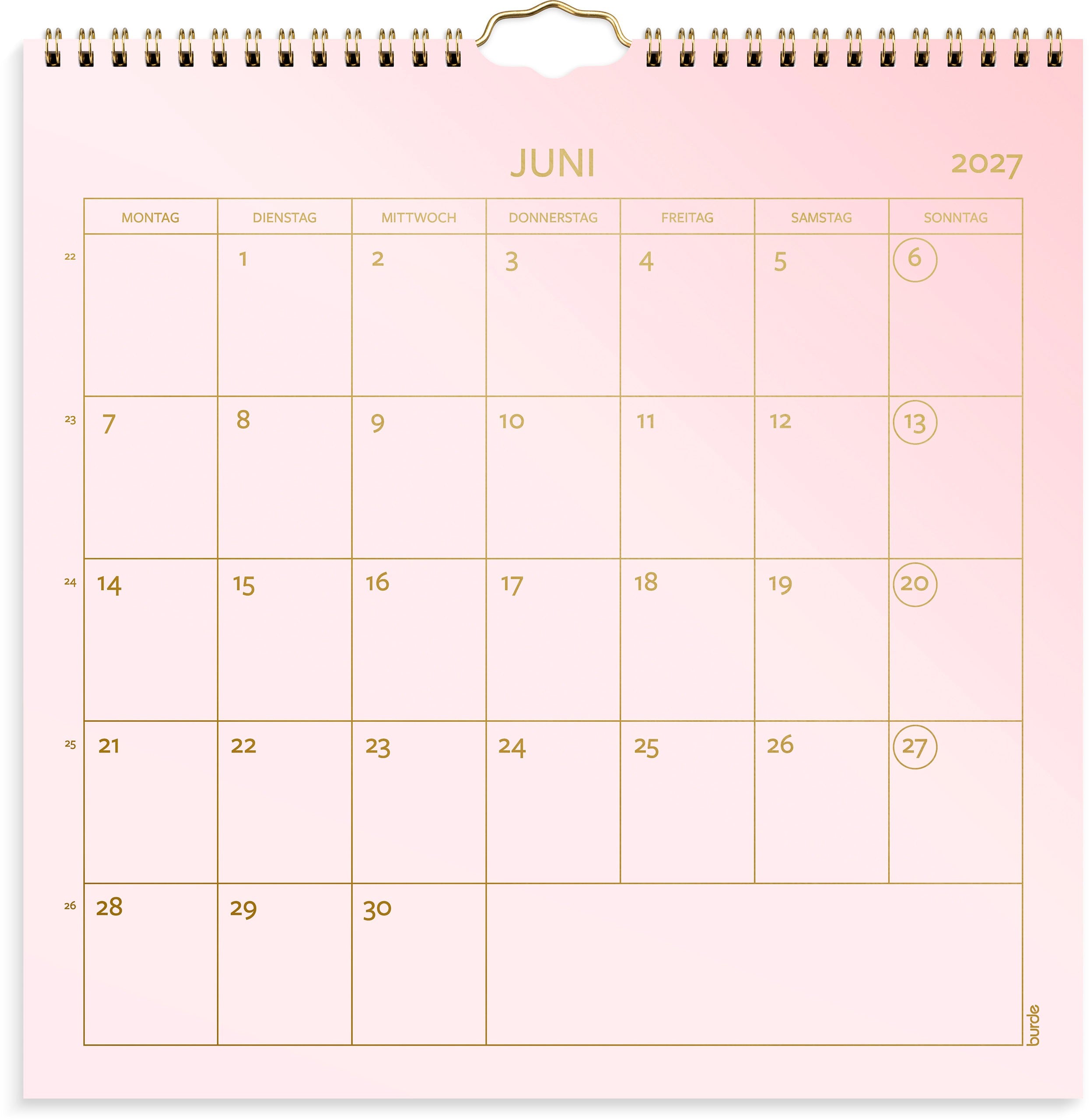 Wandkalender 2027 Color