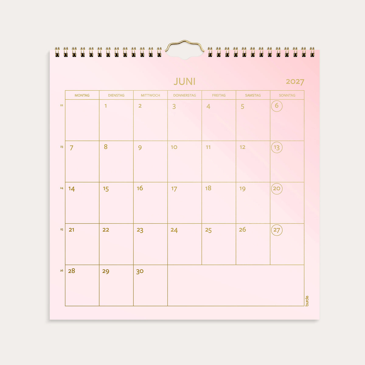 Wall calendar 2027 Color