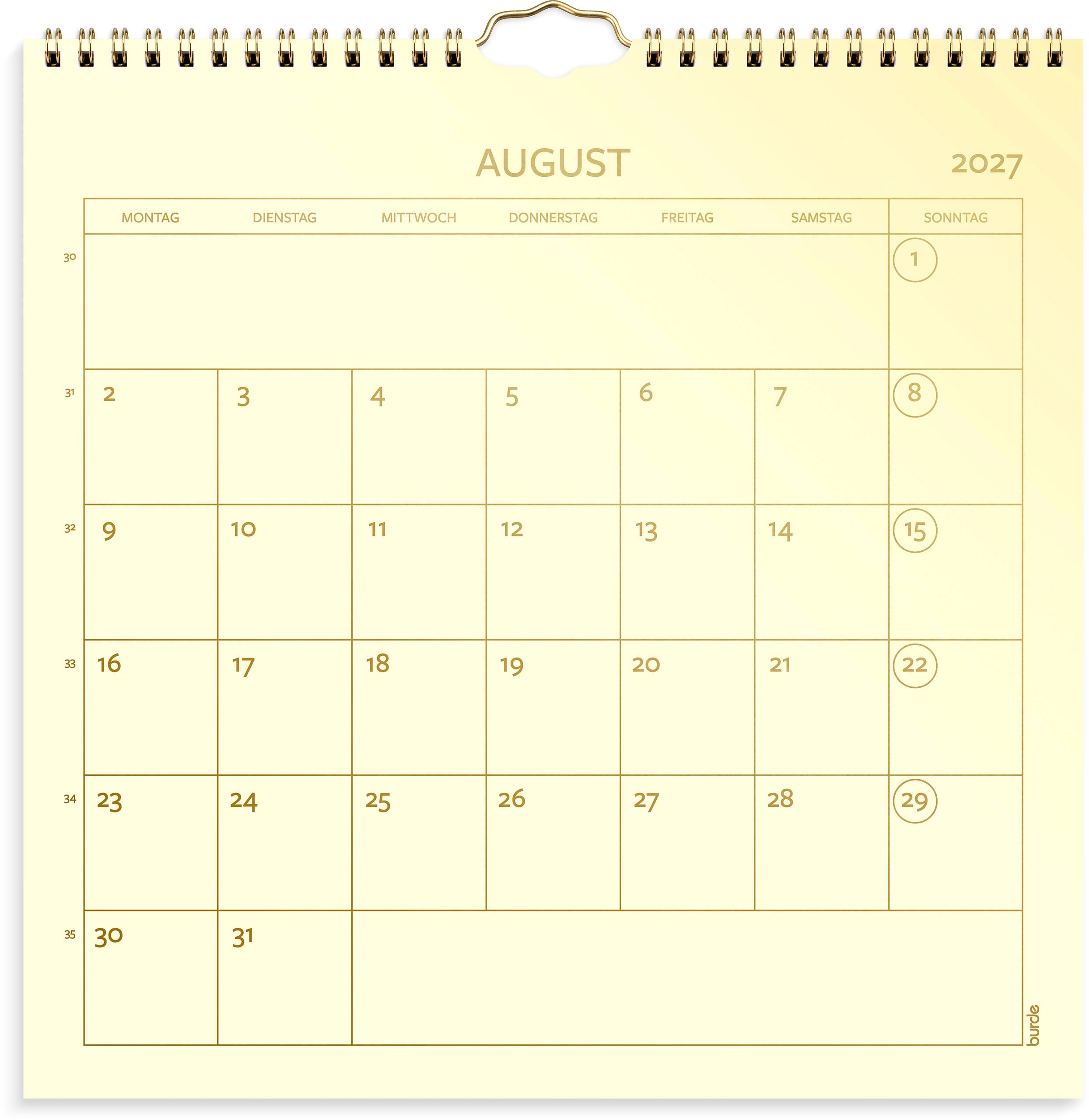 Wandkalender 2027 Color