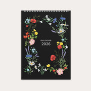 Illustrierte Blumen Wandkalender 2026