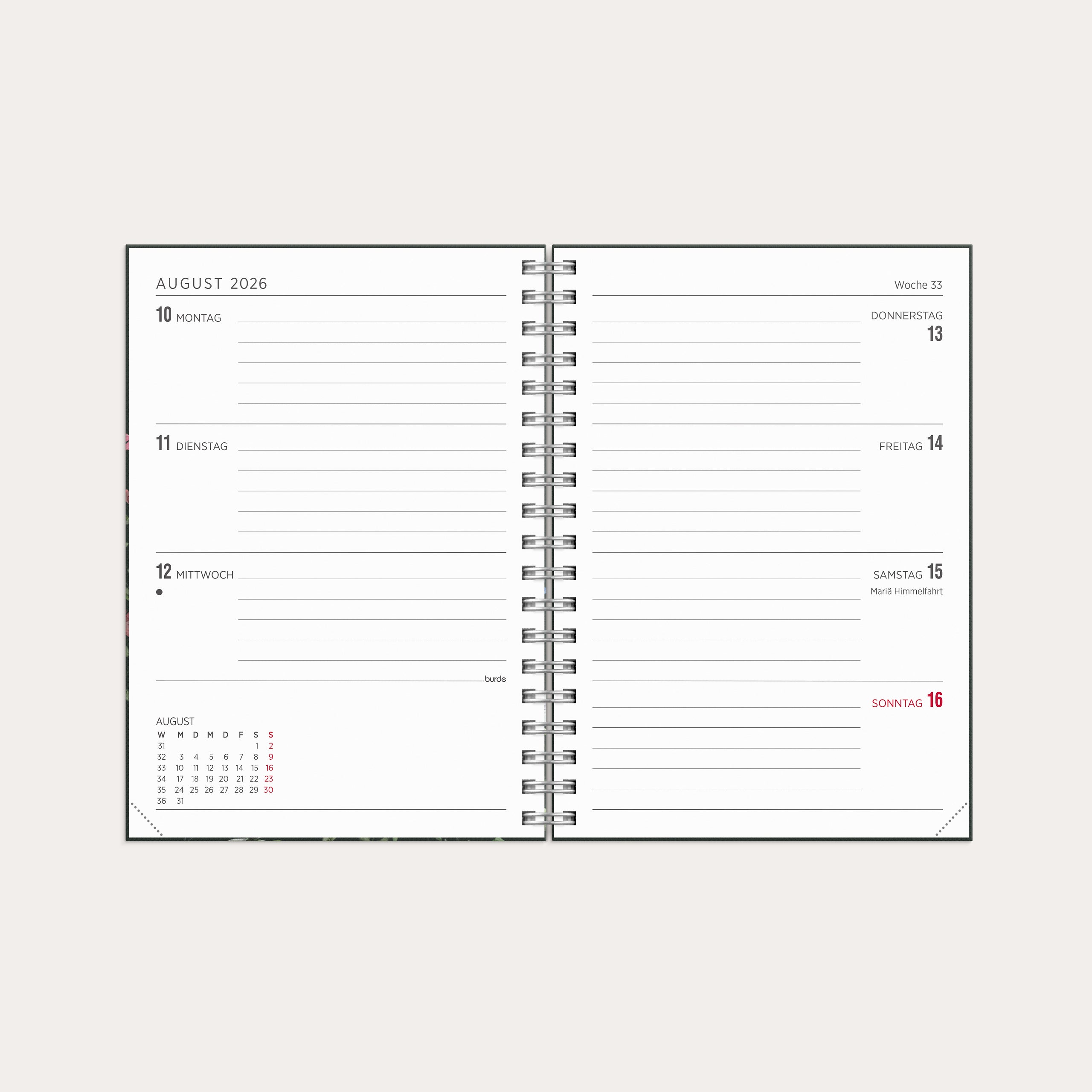 Kalender 2026 Senator A6 Story Blumen