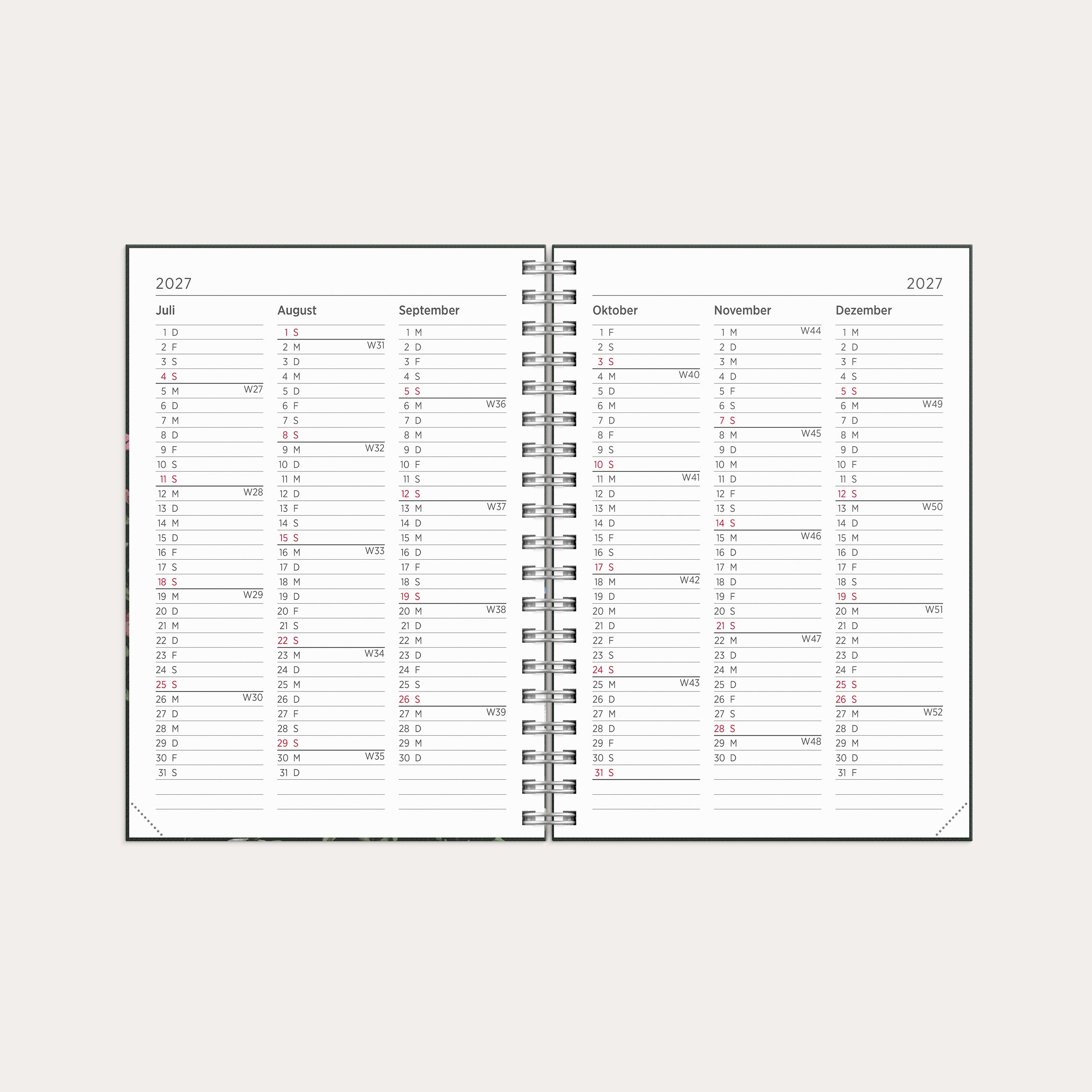 Kalender 2026 Senator A6 Story Blumen