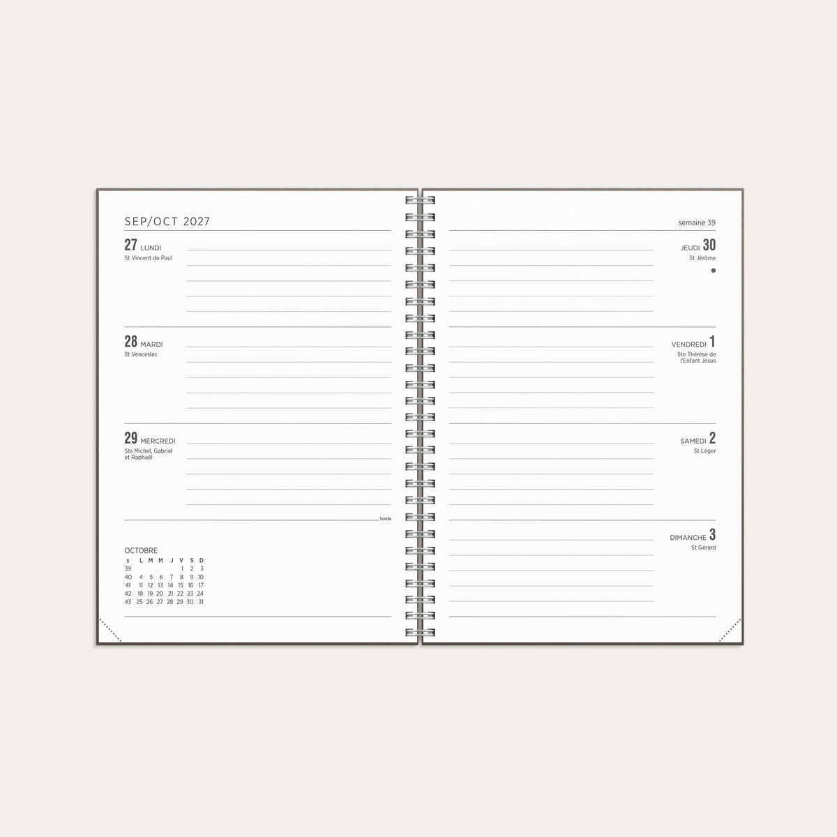 Calendar 2027 Senator A5 Story Brown