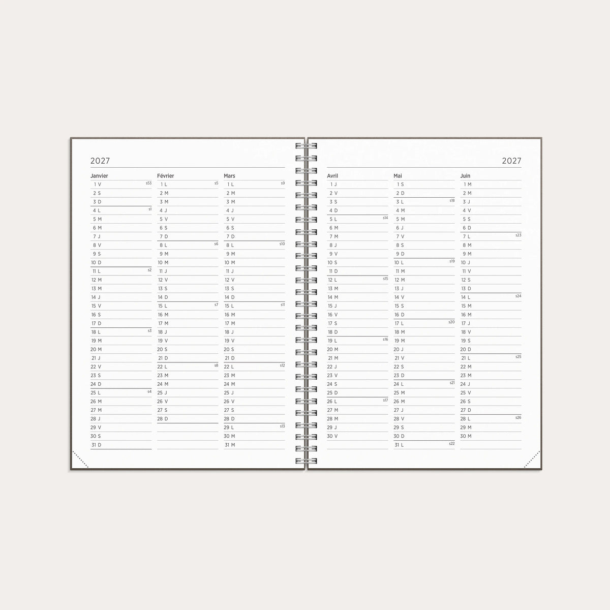 Calendar 2027 Senator A5 Story Brown