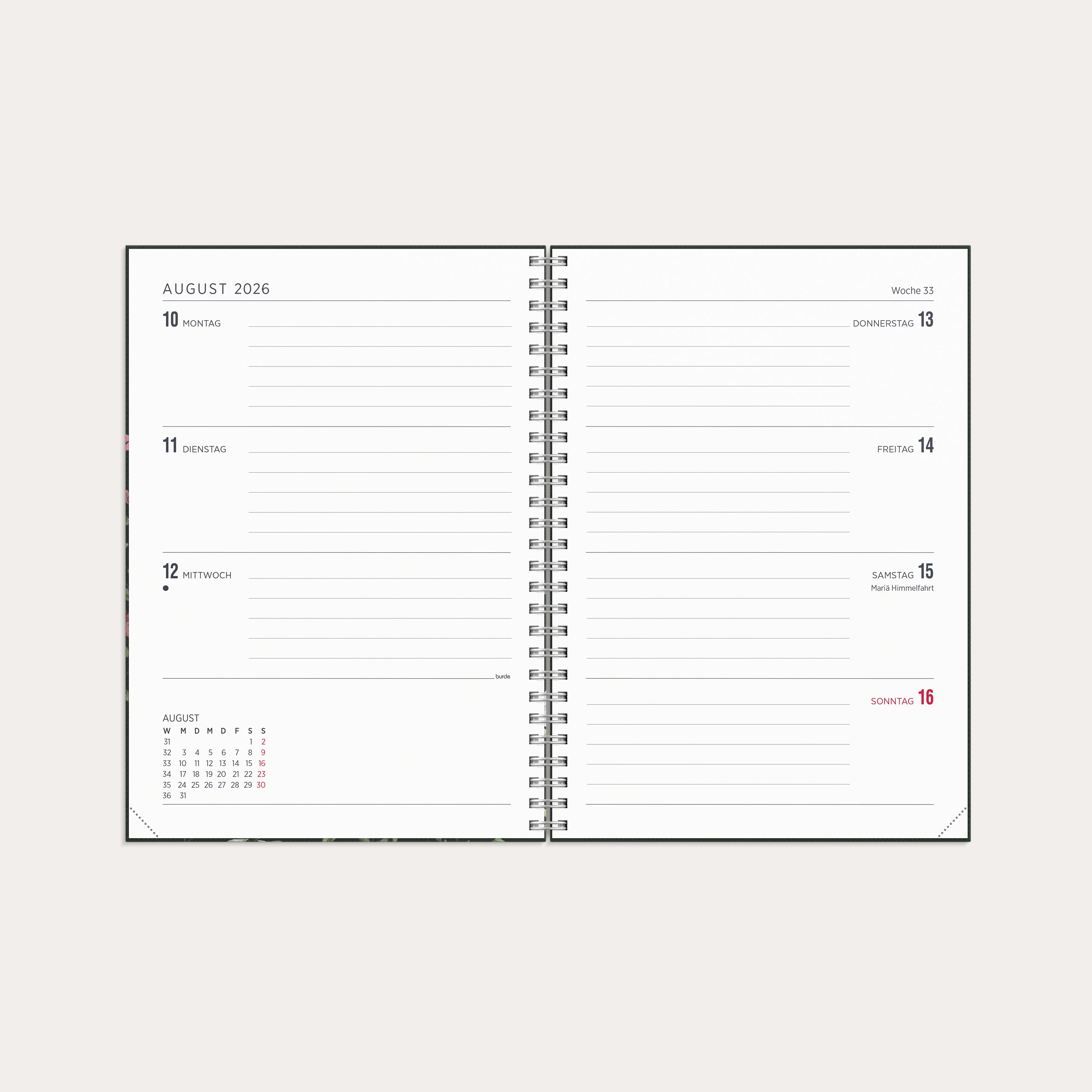 Kalender 2026 Senator A5 Story Blumen