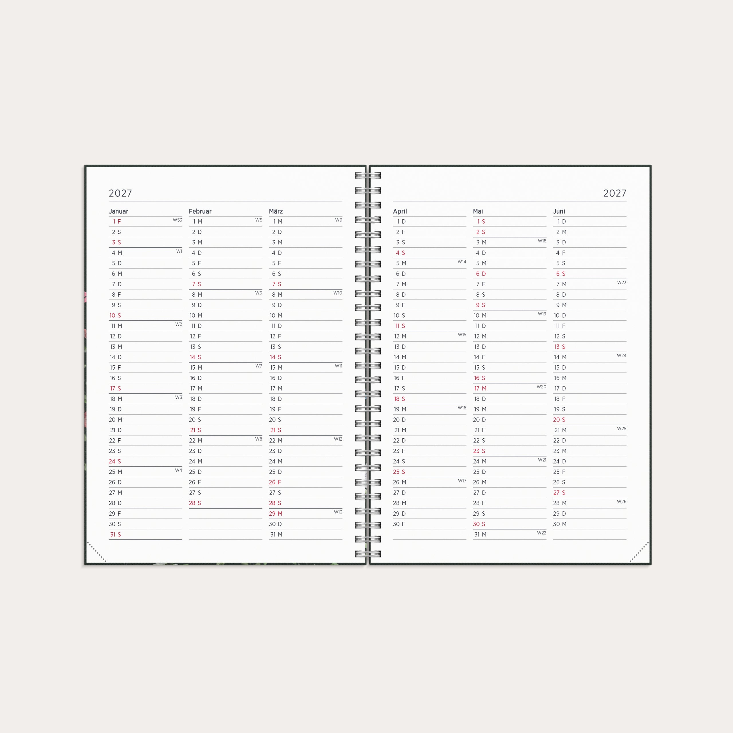 Kalender 2026 Senator A5 Story Blumen