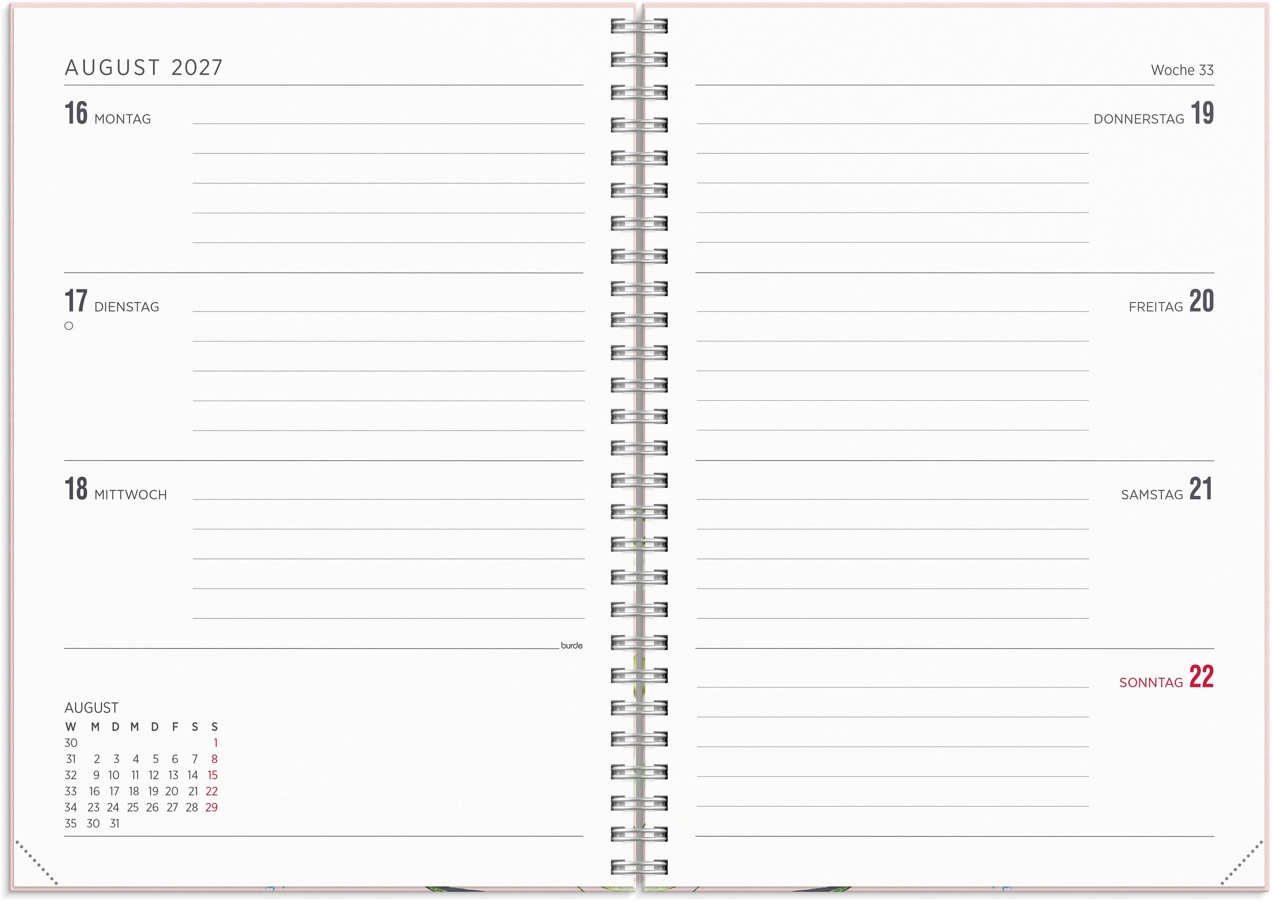 Calendar 2027 Senator A5 Story Meadow flowers