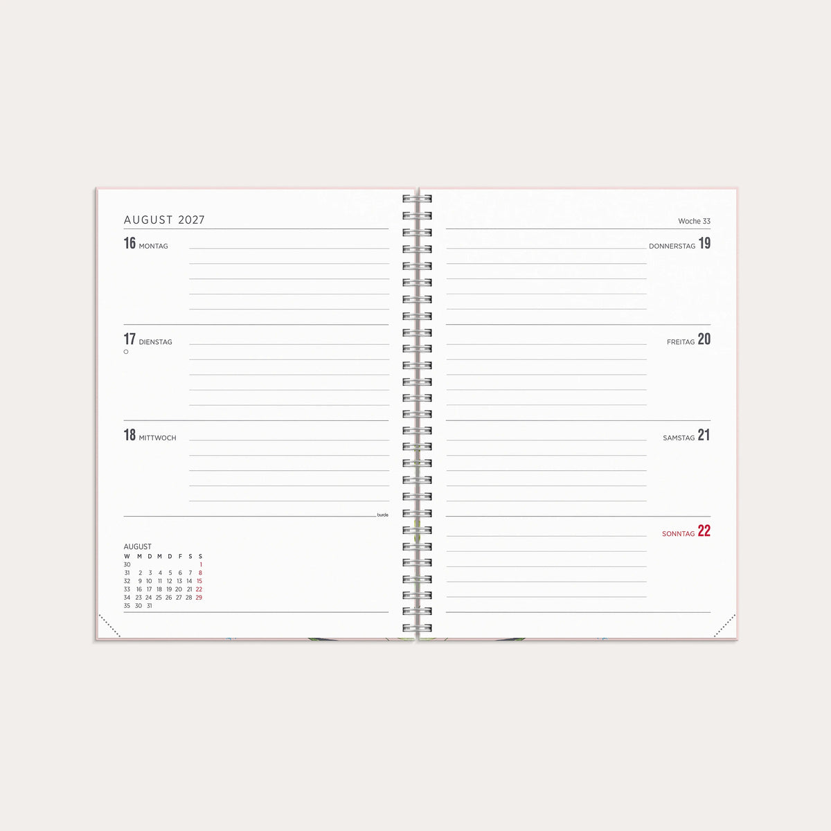 Kalender 2027 Senator A5 Story Wiesenblume