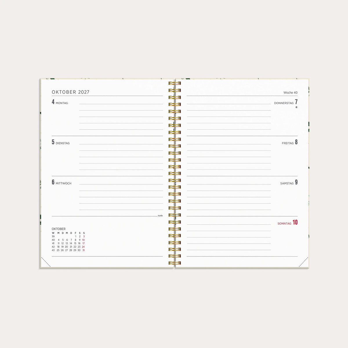Kalender 2027 Senator A5 Story Blume