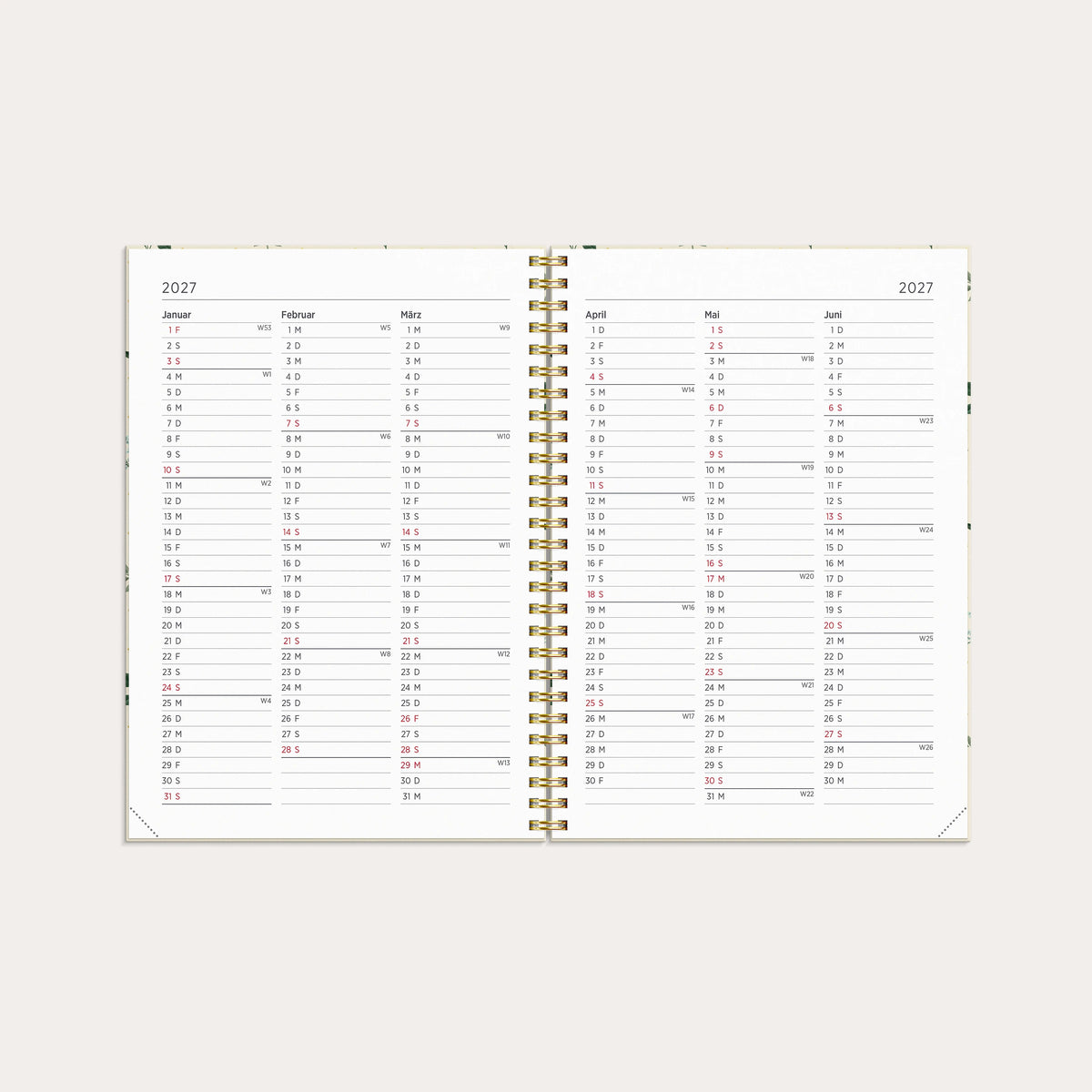 Kalender 2027 Senator A5 Story Blume