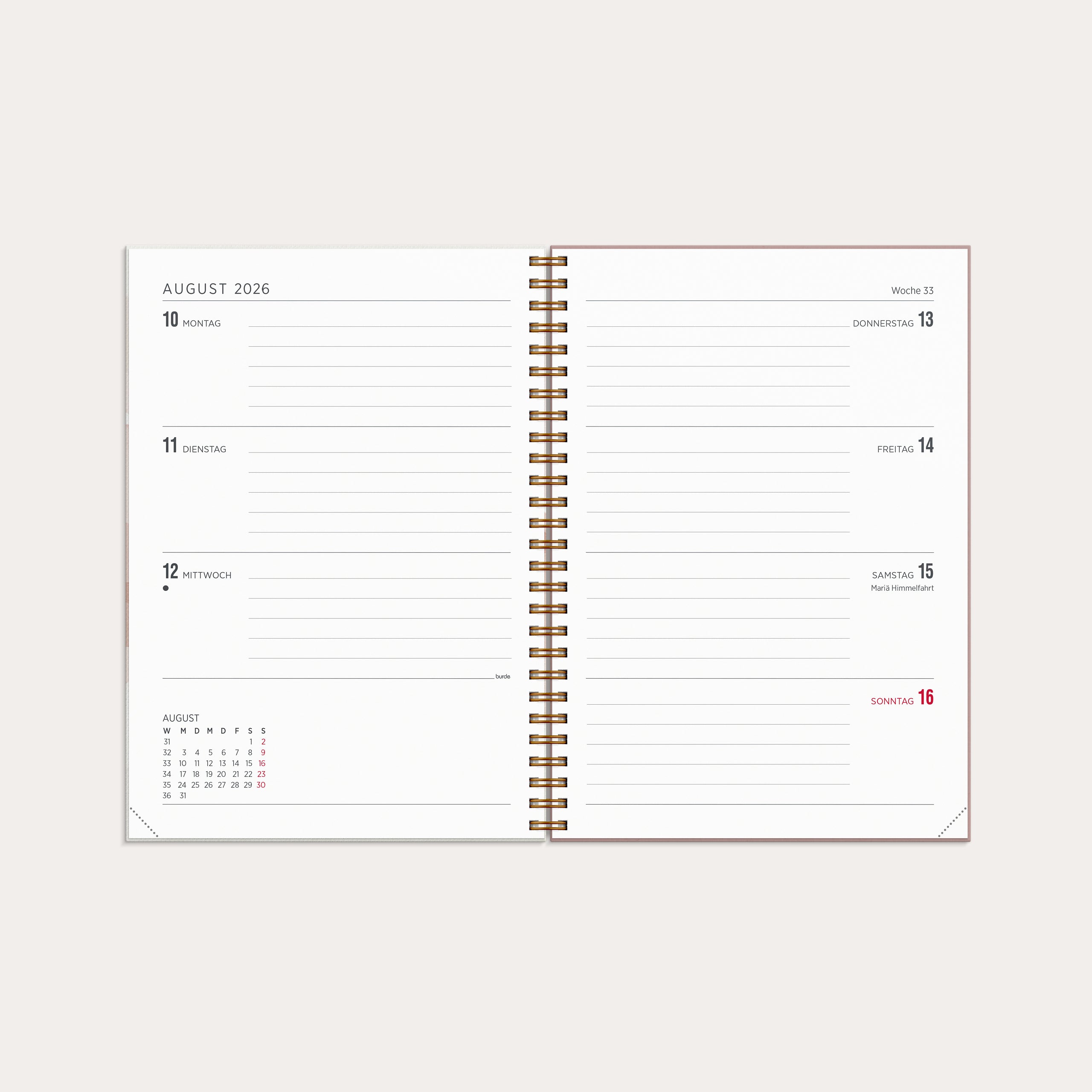 Kalender 2026 Senator A5 Story Beige