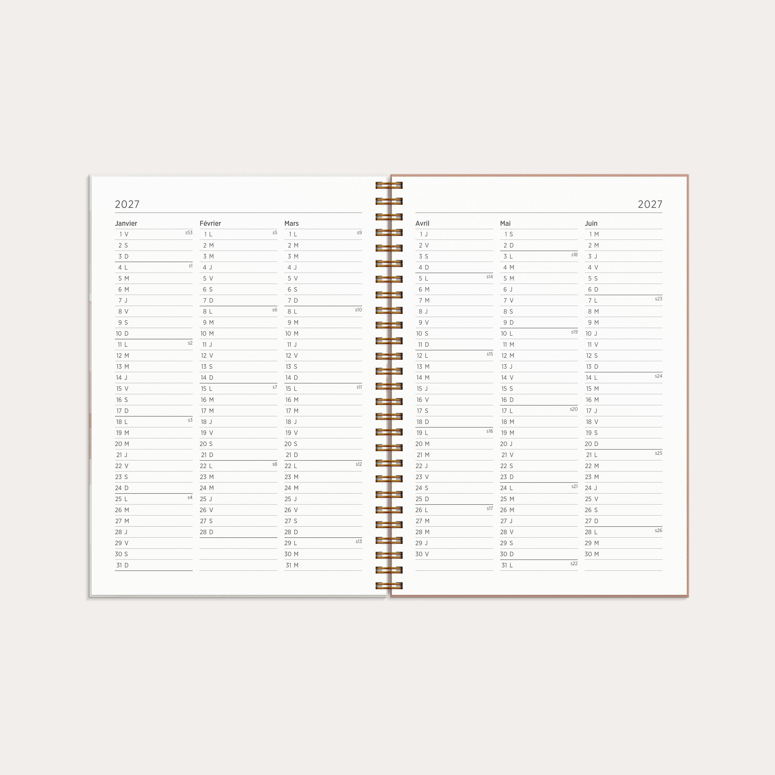 Agenda 2026 Senator A5 Story Beige