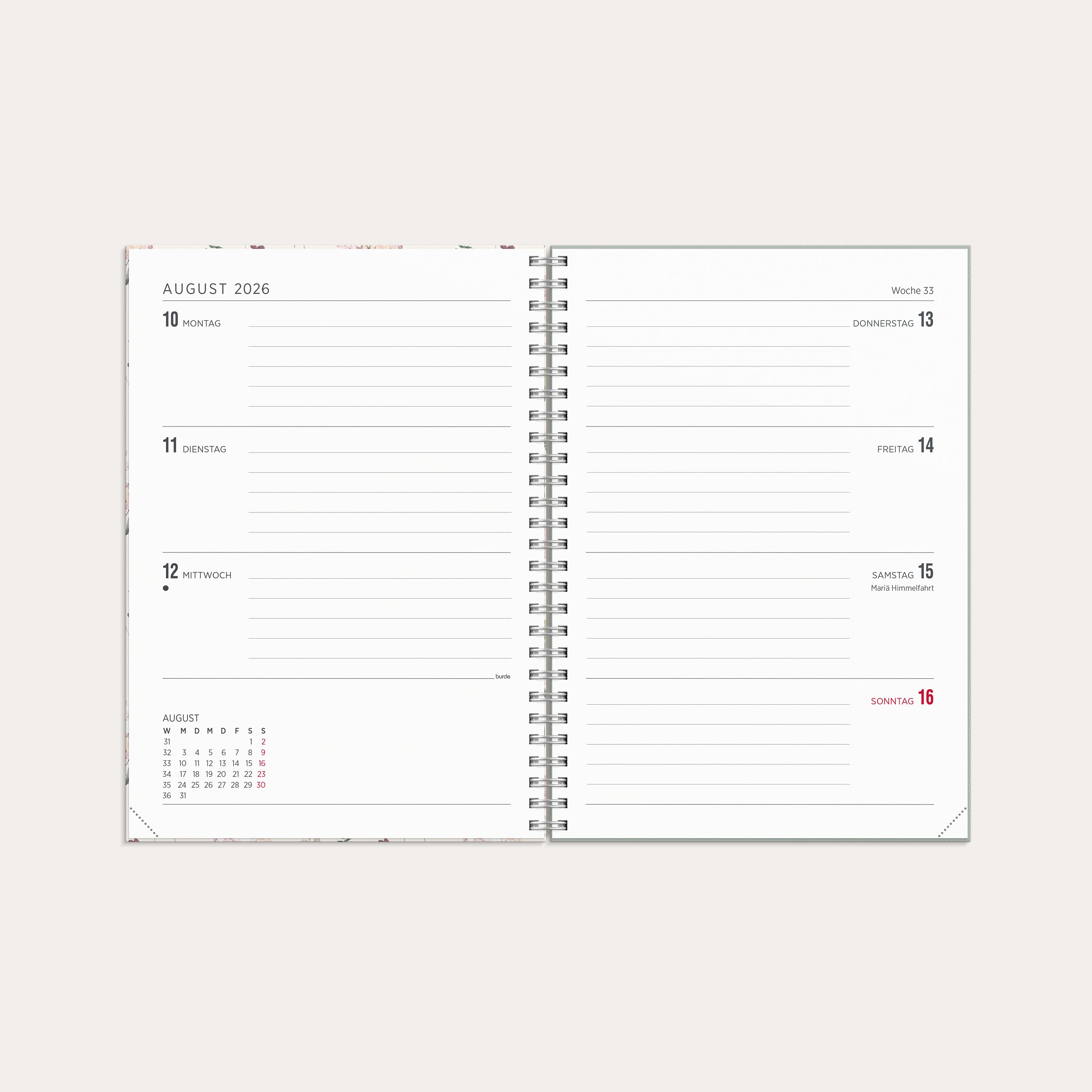 Kalender 2026 Senator A5 Story Blumen