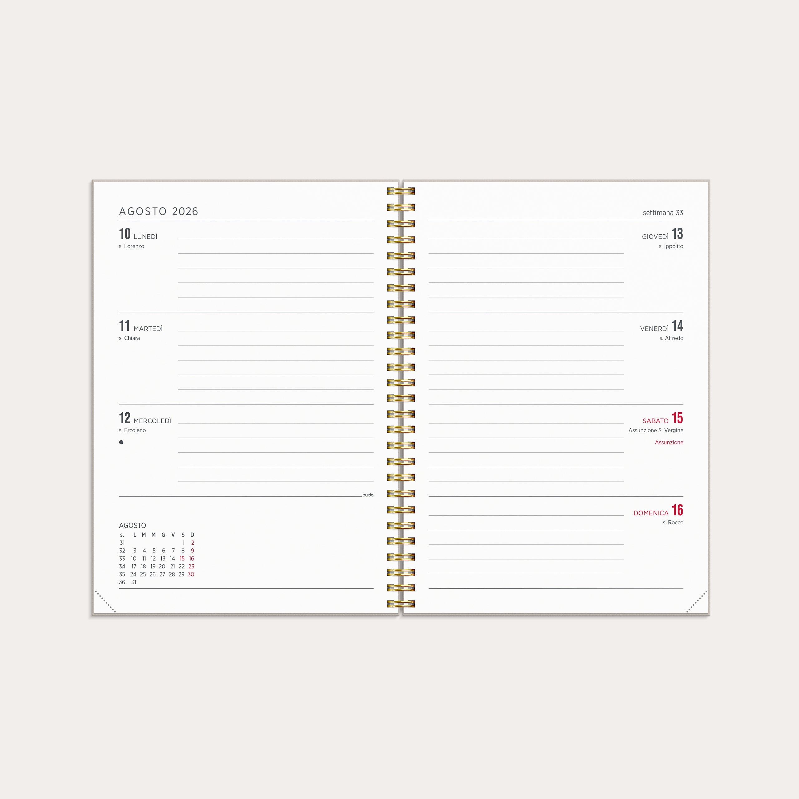 Agenda 2026 Senator A5 Sogni di coniglio