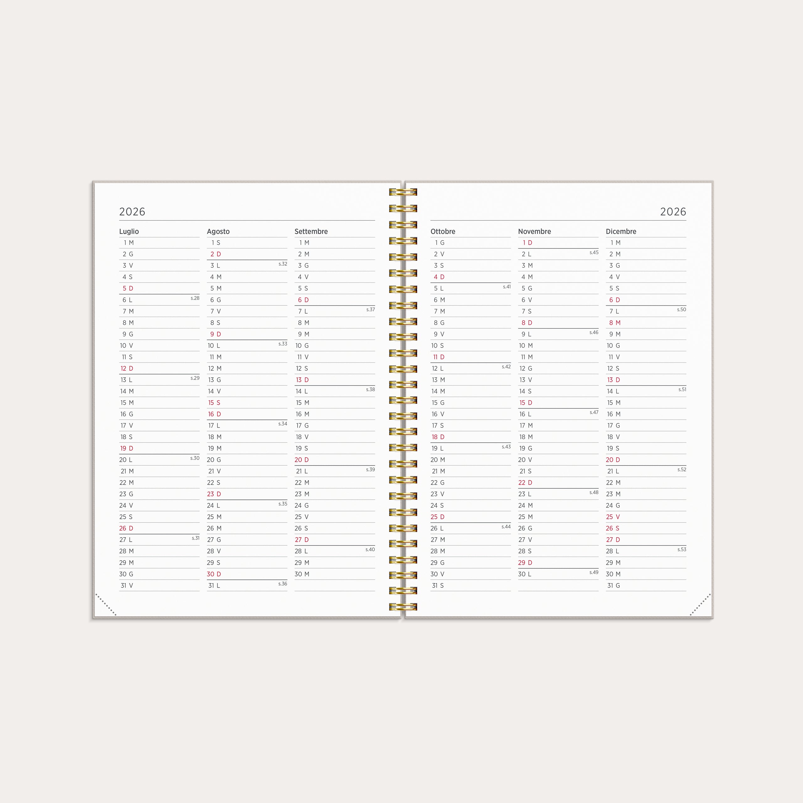 Agenda 2026 Senator A5 Sogni di coniglio
