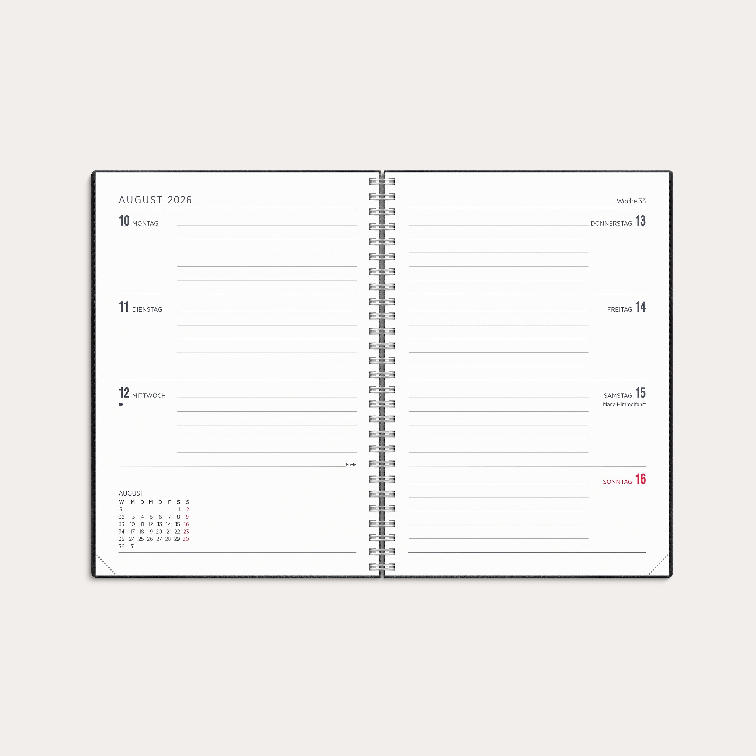 Kalender 2026 Senator A5 Twist schwarz