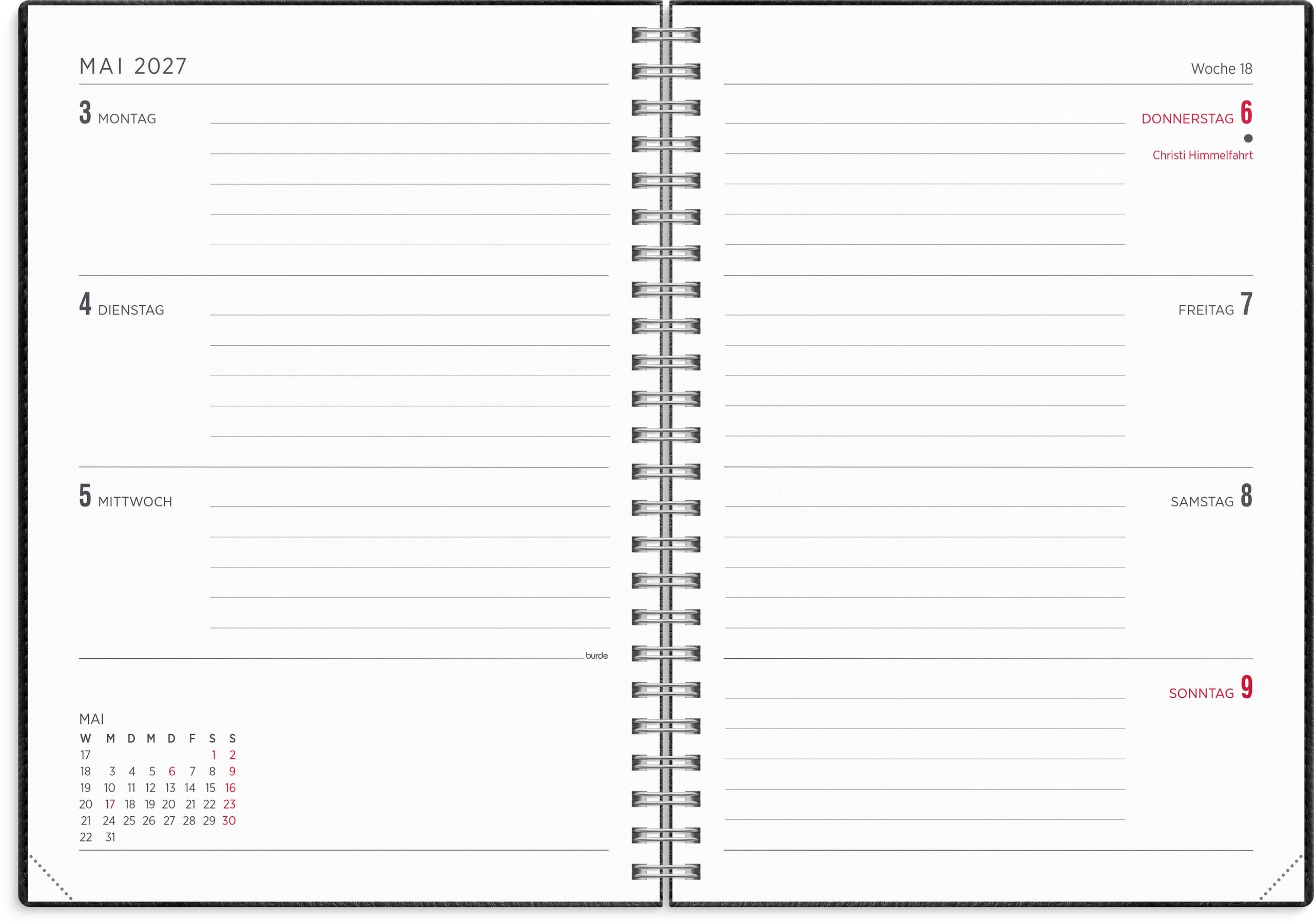 Kalender 2027 Senator A5 Twist schwarz