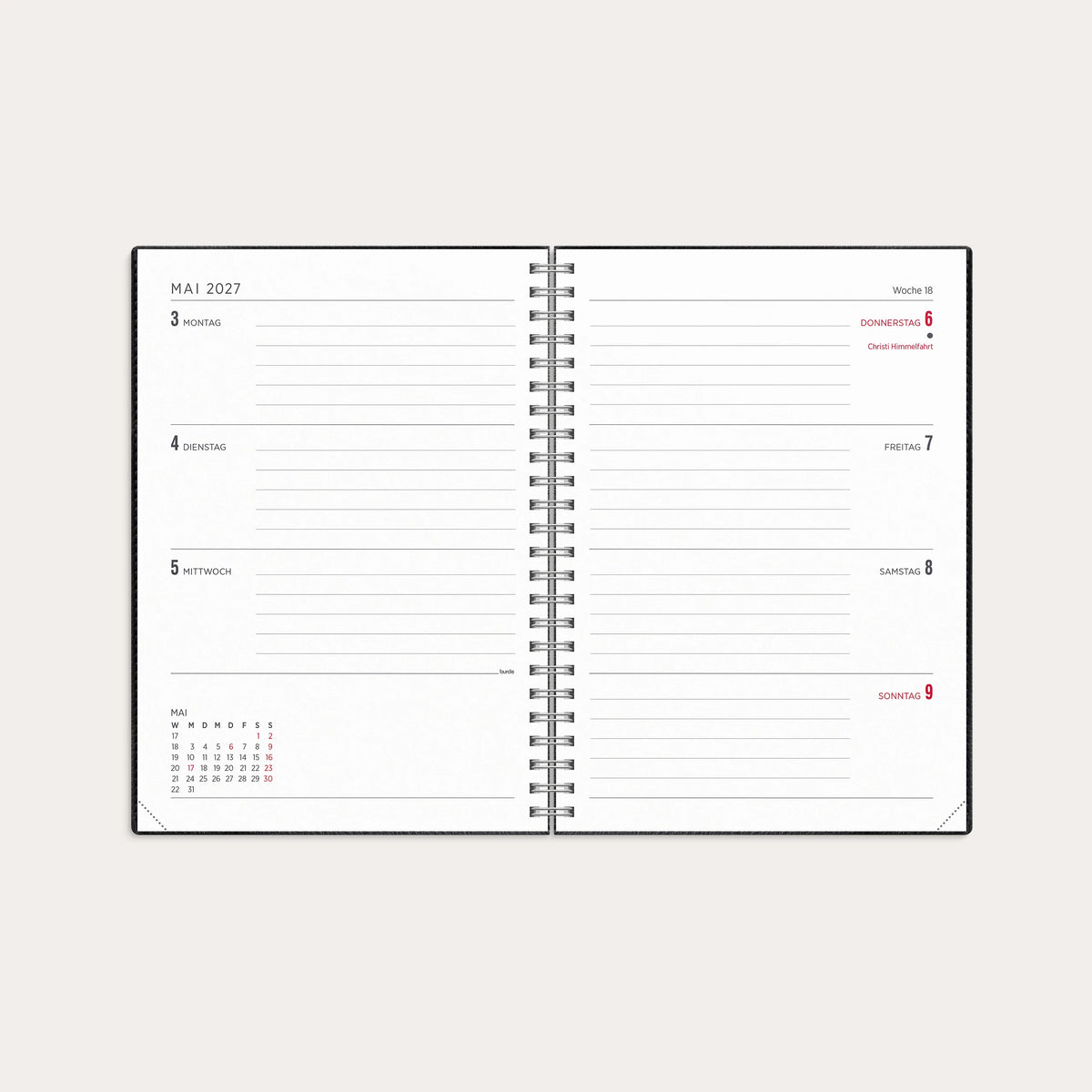 Calendar 2027 Senator A5 Twist black