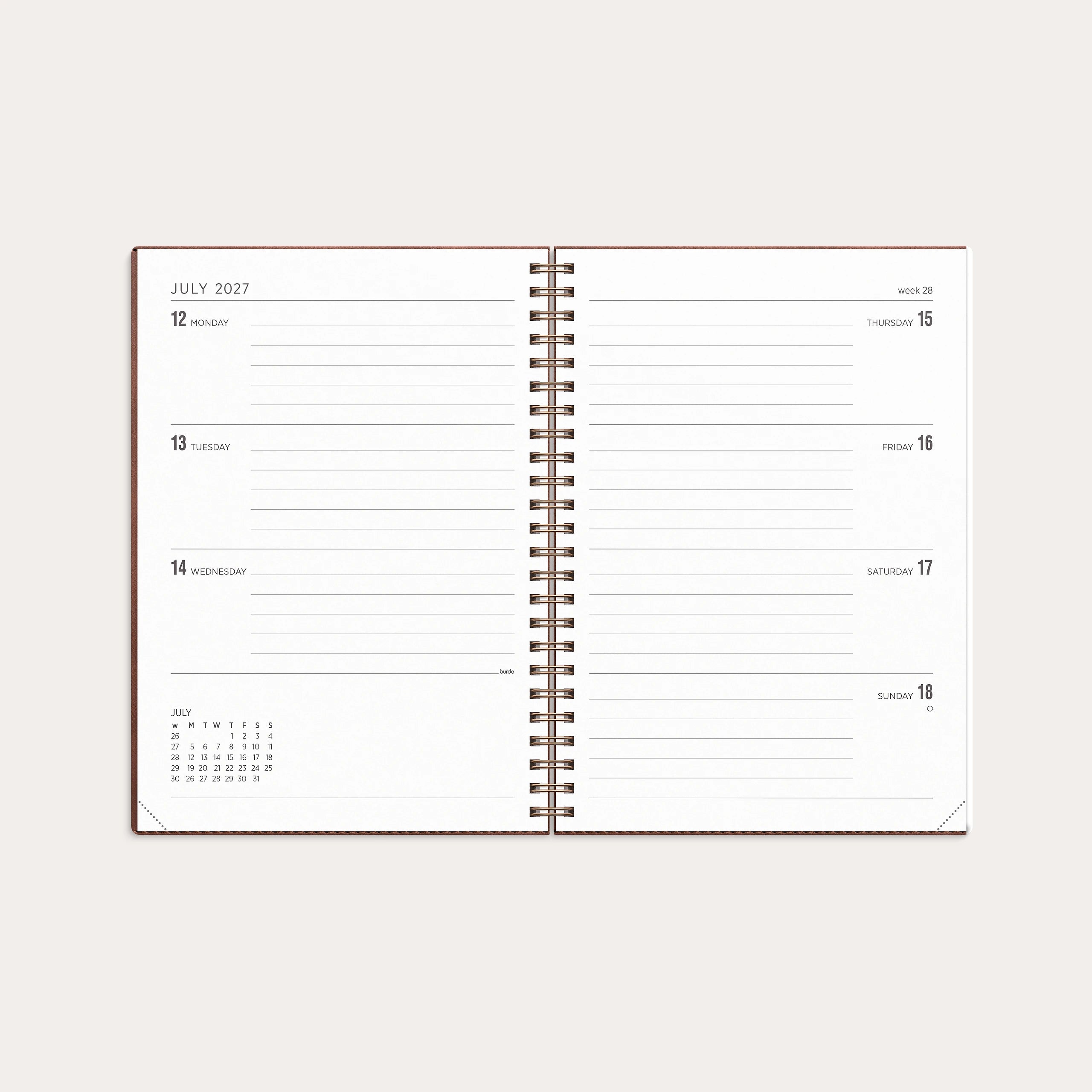 Calendar 2027 Senator A5 Twist brown