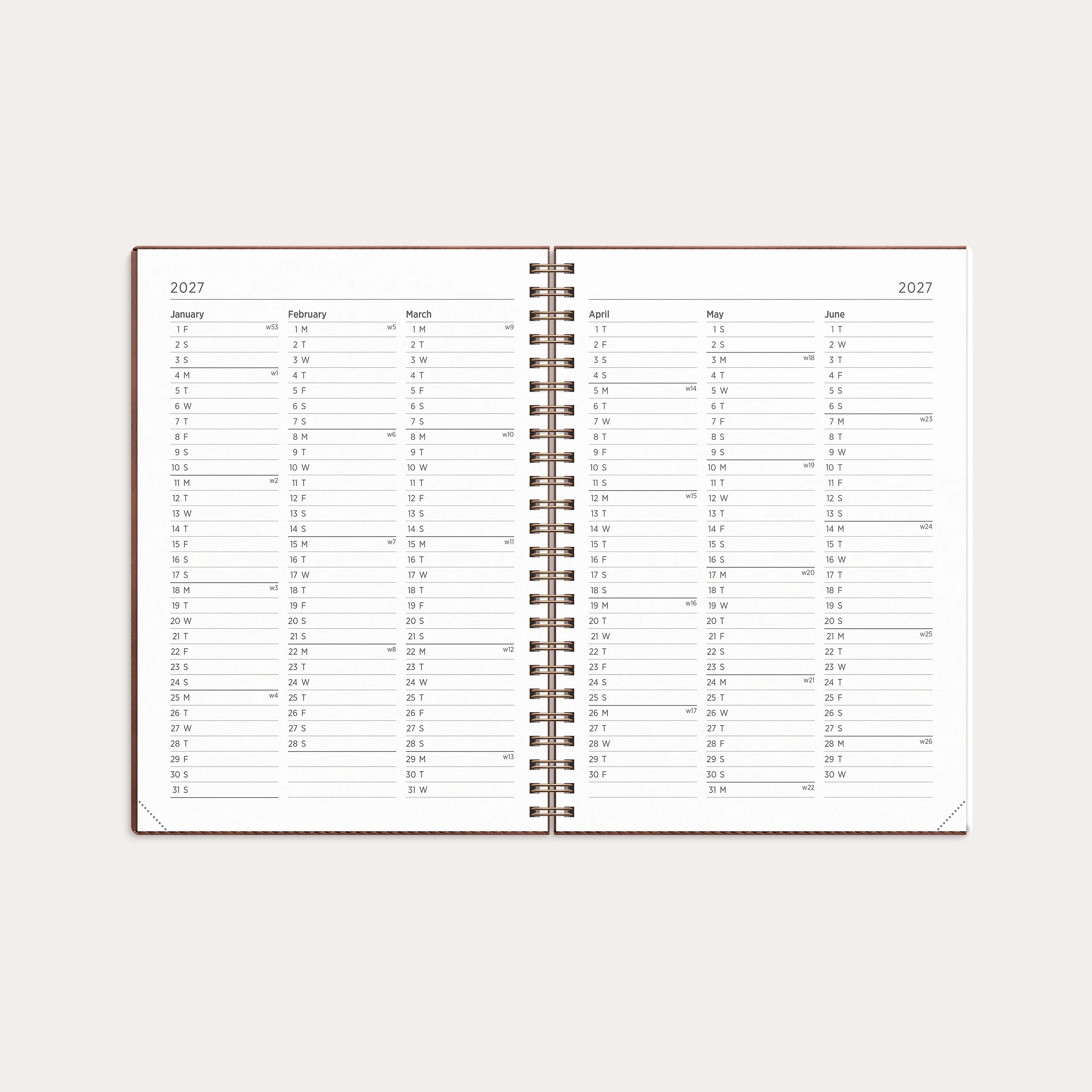 Calendar 2027 Senator A5 Twist brown
