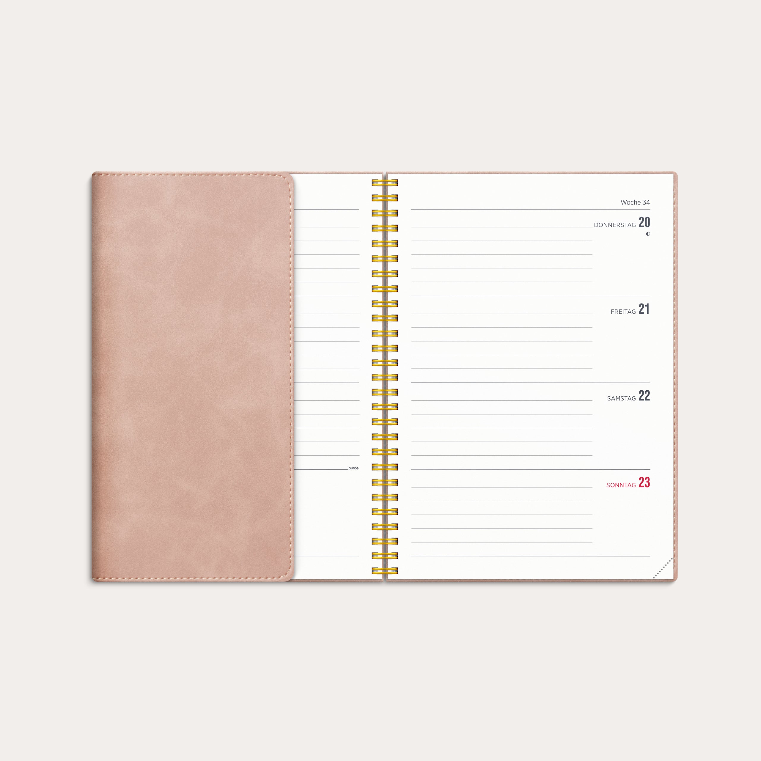 Kalender 2026 Senator A5 Twist rosa