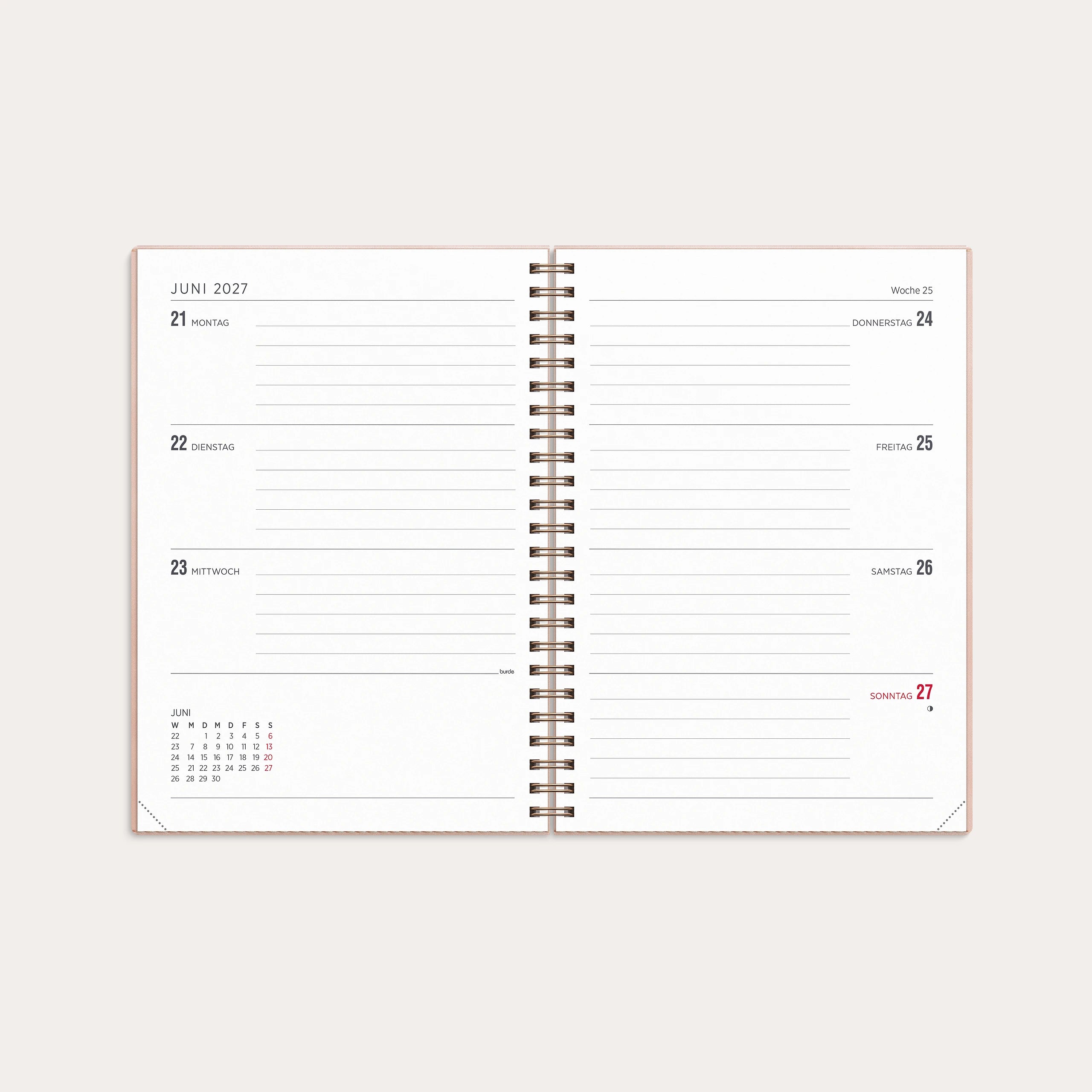 Kalender 2027 Senator A5 Twist rosa