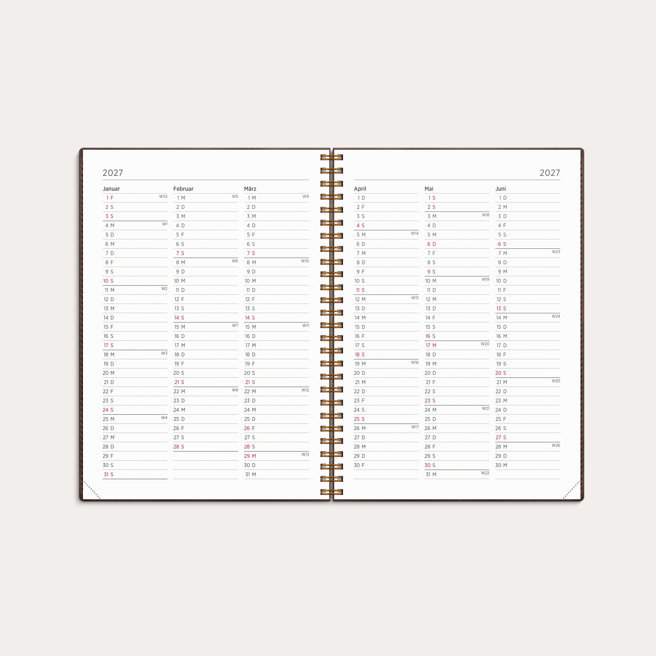 Kalender 2026 Senator A5 Twist braun
