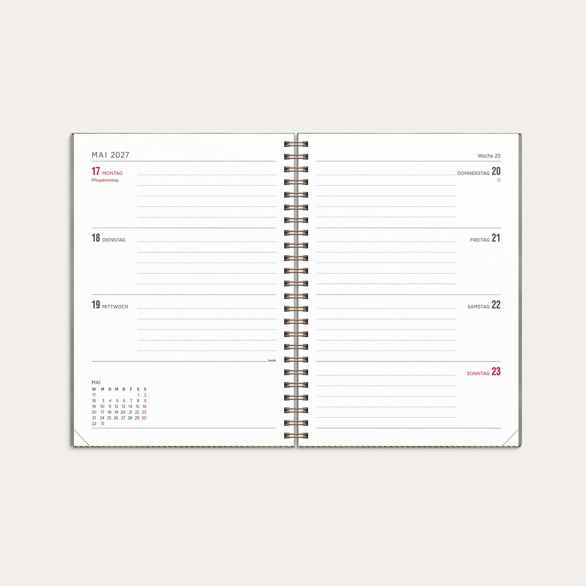 Kalender 2027 Senator A5 Twist Grau