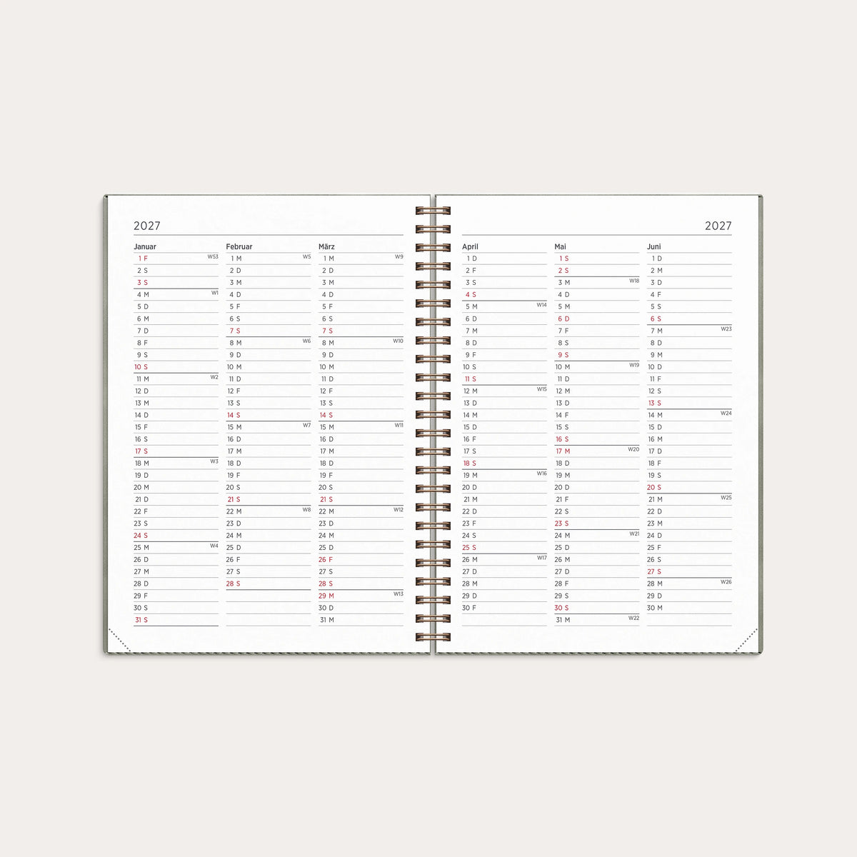 Kalender 2027 Senator A5 Twist Grau
