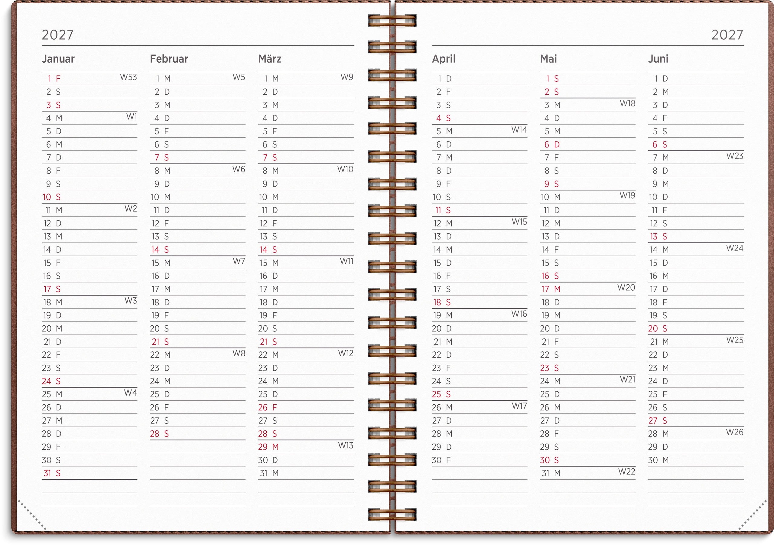 Kalender 2027 Senator A6 Twist braun