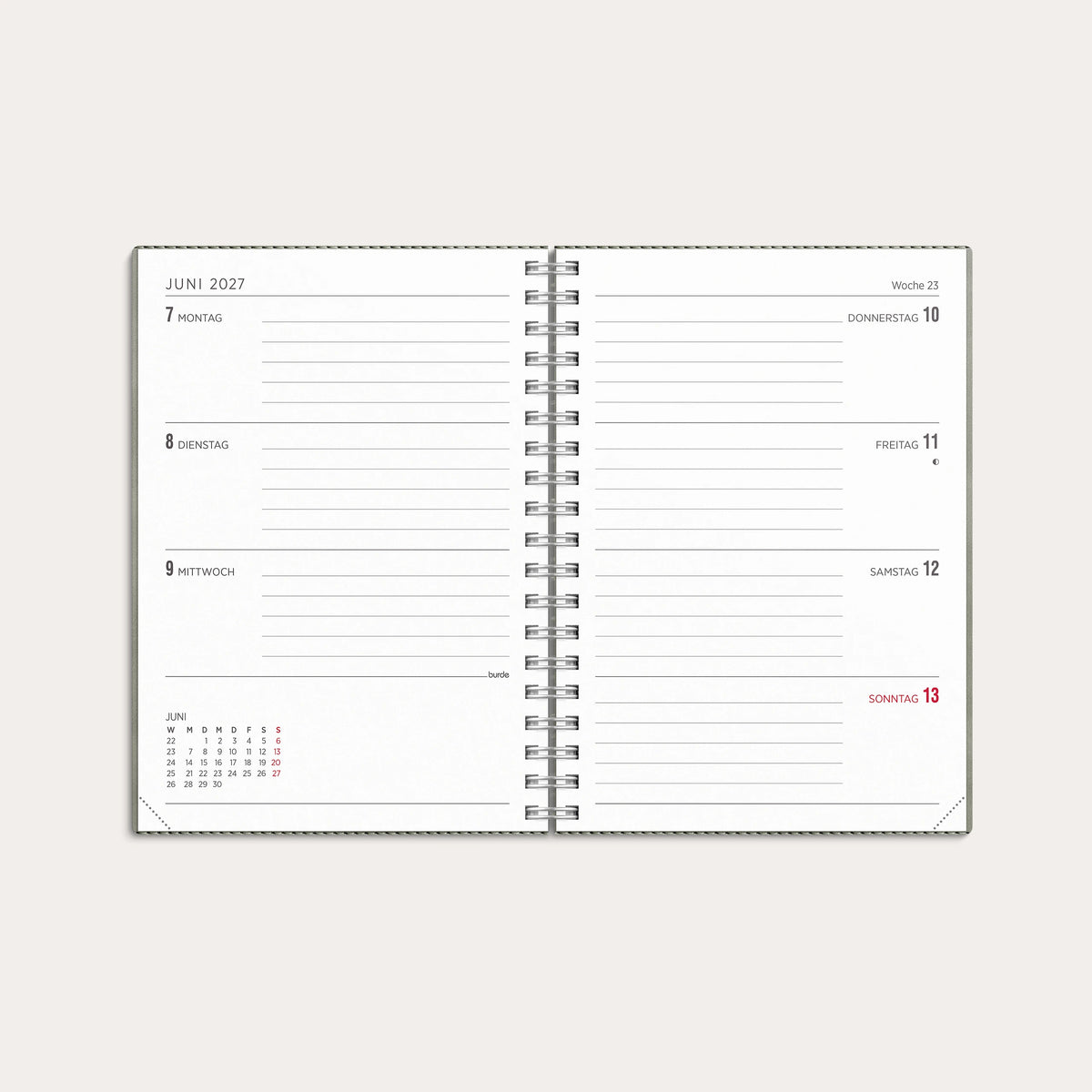 Kalender 2027 Senator A6 Twist grau