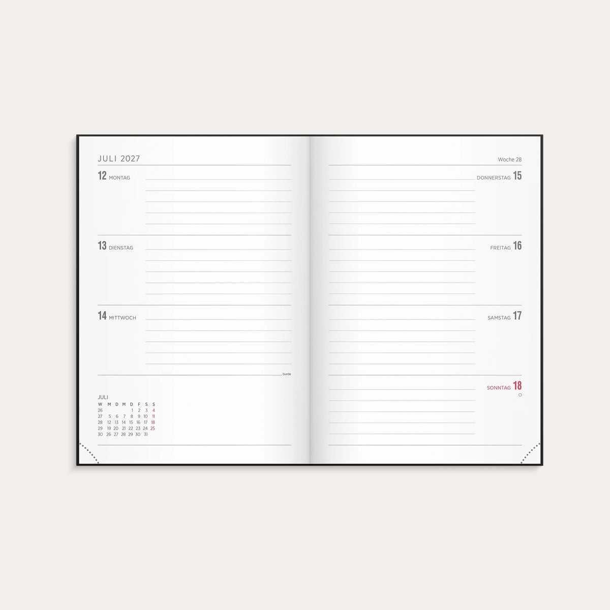 Kalender 2027 Senator A5 Vega Schwartz