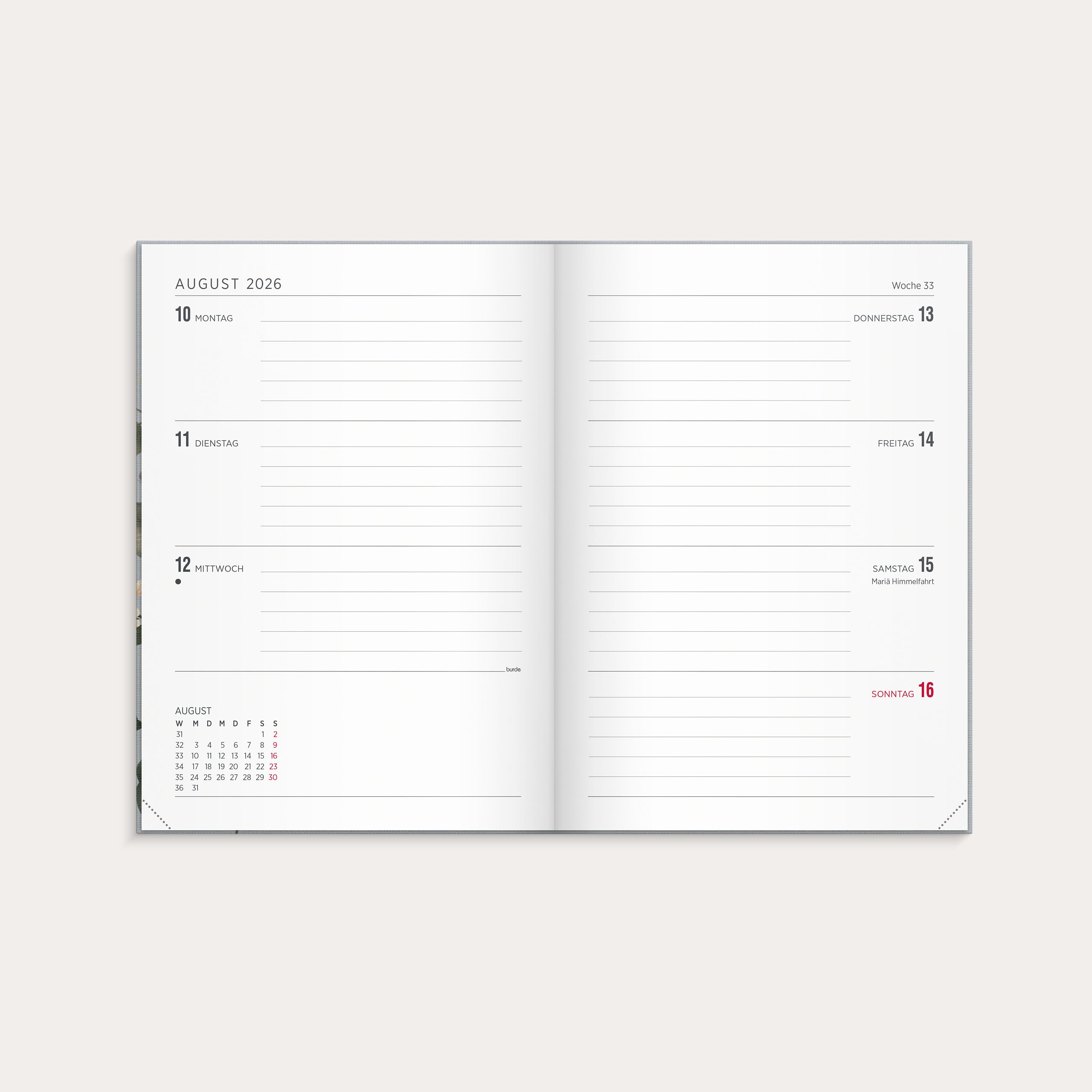 Kalender 2026 Senator A5 Flora