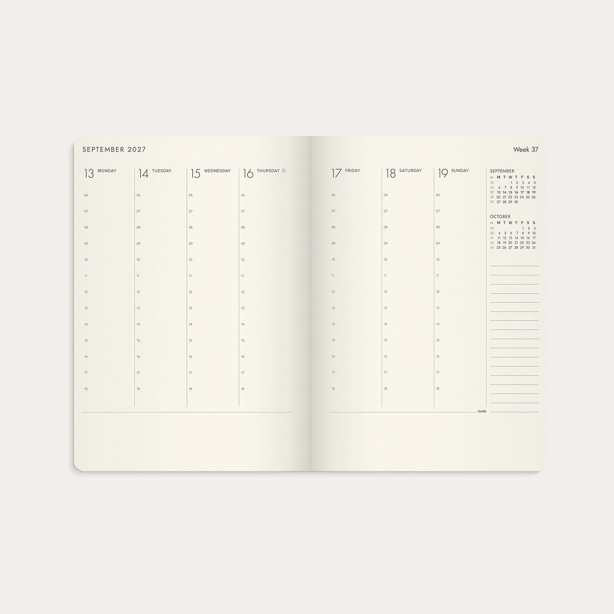Agenda 2027 Agency A5 Forma Deluxe Noir