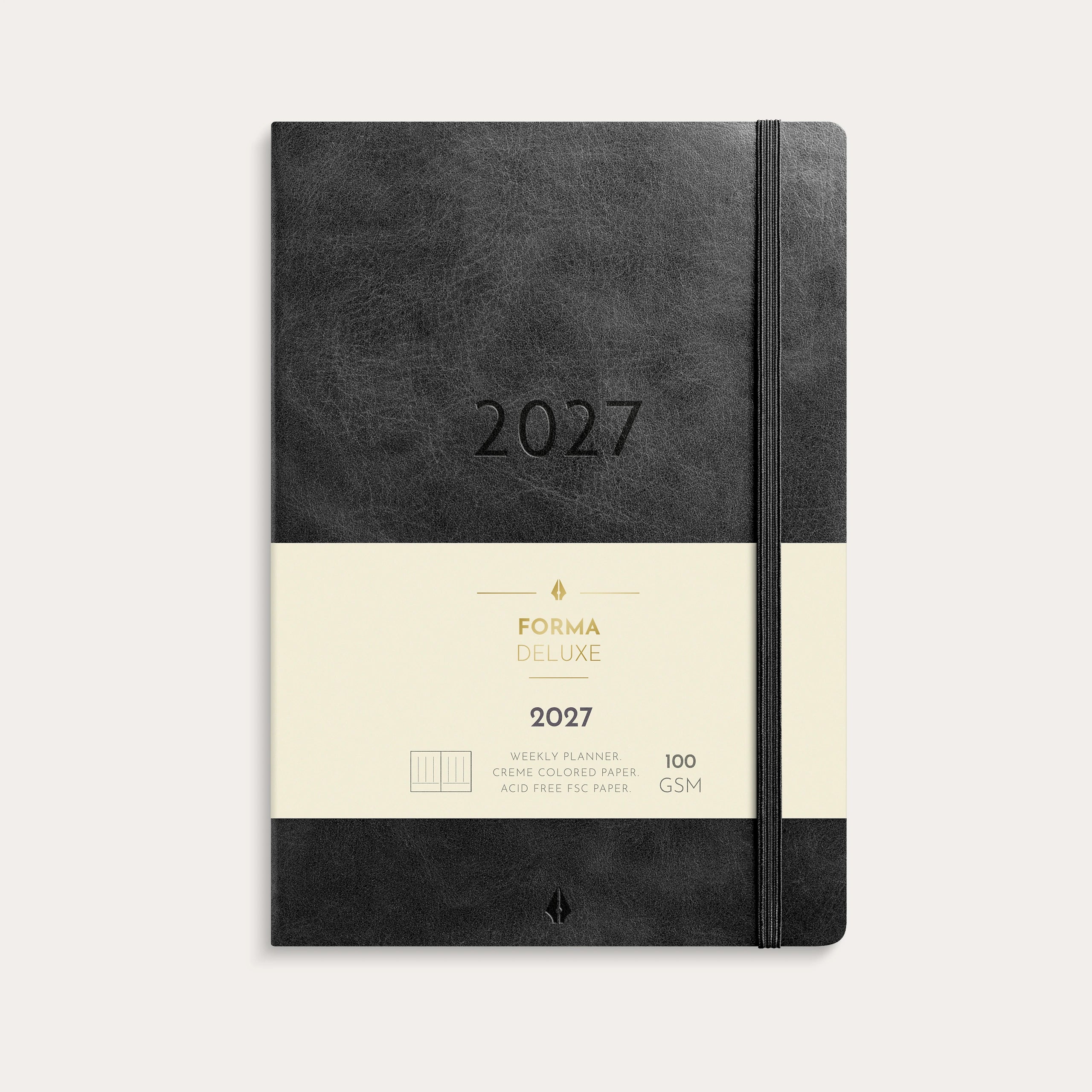 Calendar 2027 Agency A5 Forma Deluxe black