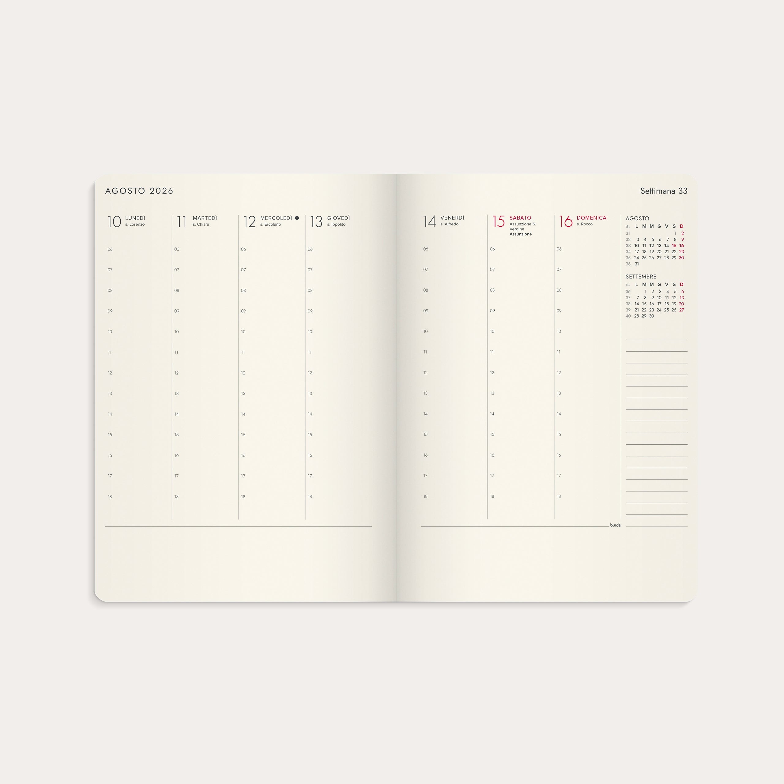 Agenda 2026 Agency A5 Forma Deluxe marrone