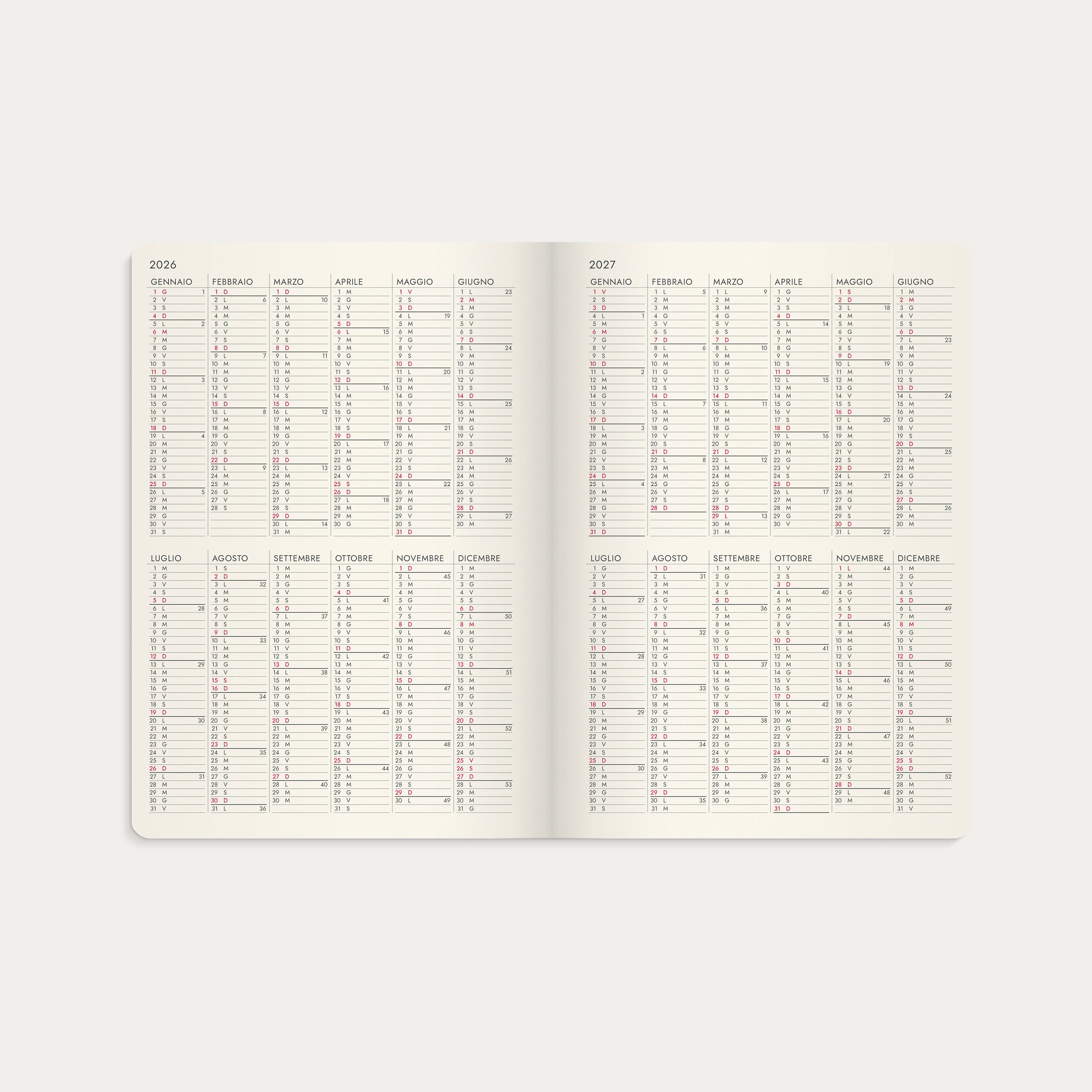 Agenda 2026 Agency A5 Forma Deluxe marrone