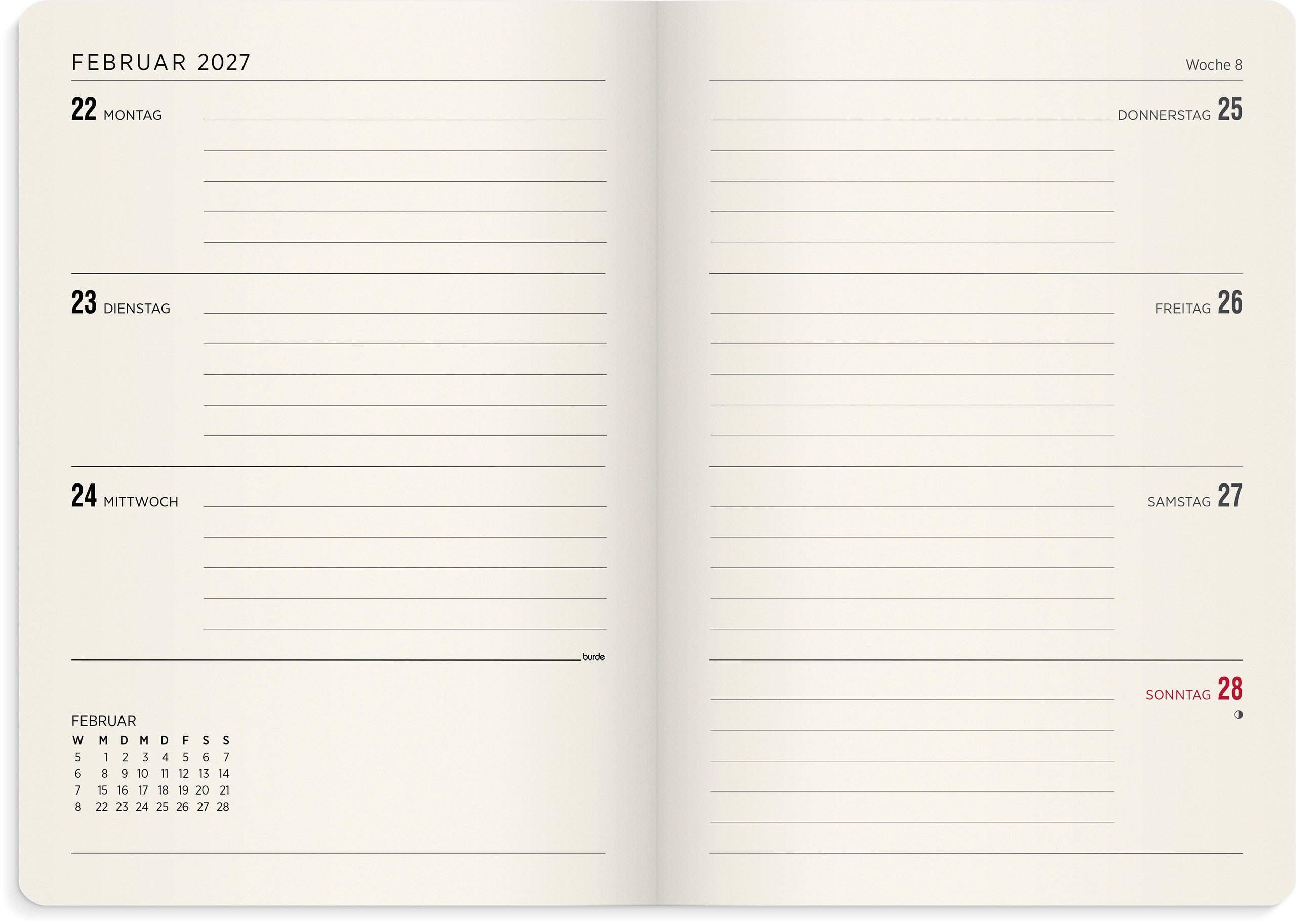 Senator A5 Forma Deluxe 26/27 Velourleder braun 17-Monats