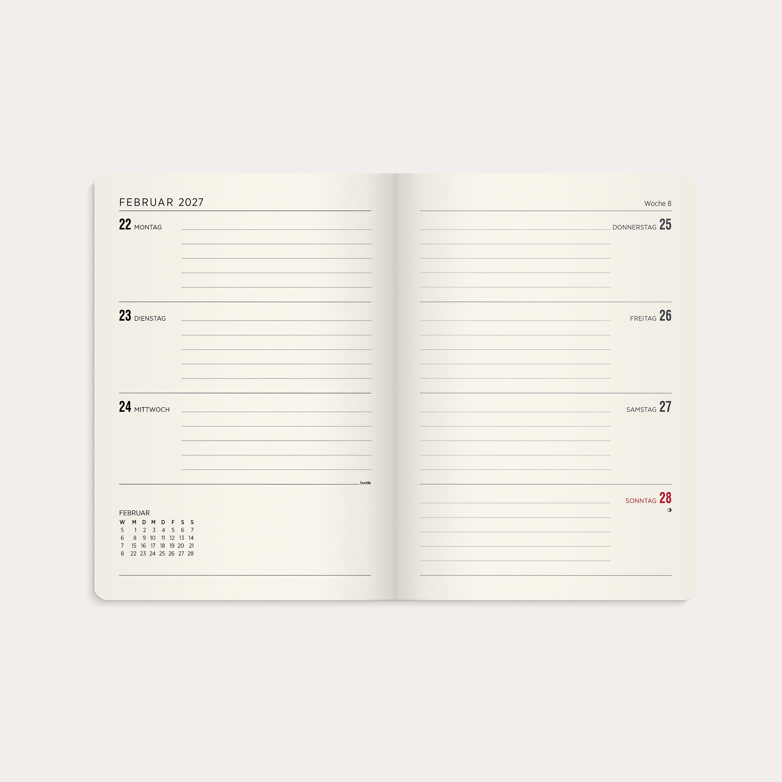 Senator A5 Forma Deluxe 26/27 Velourleder braun 17-Monats