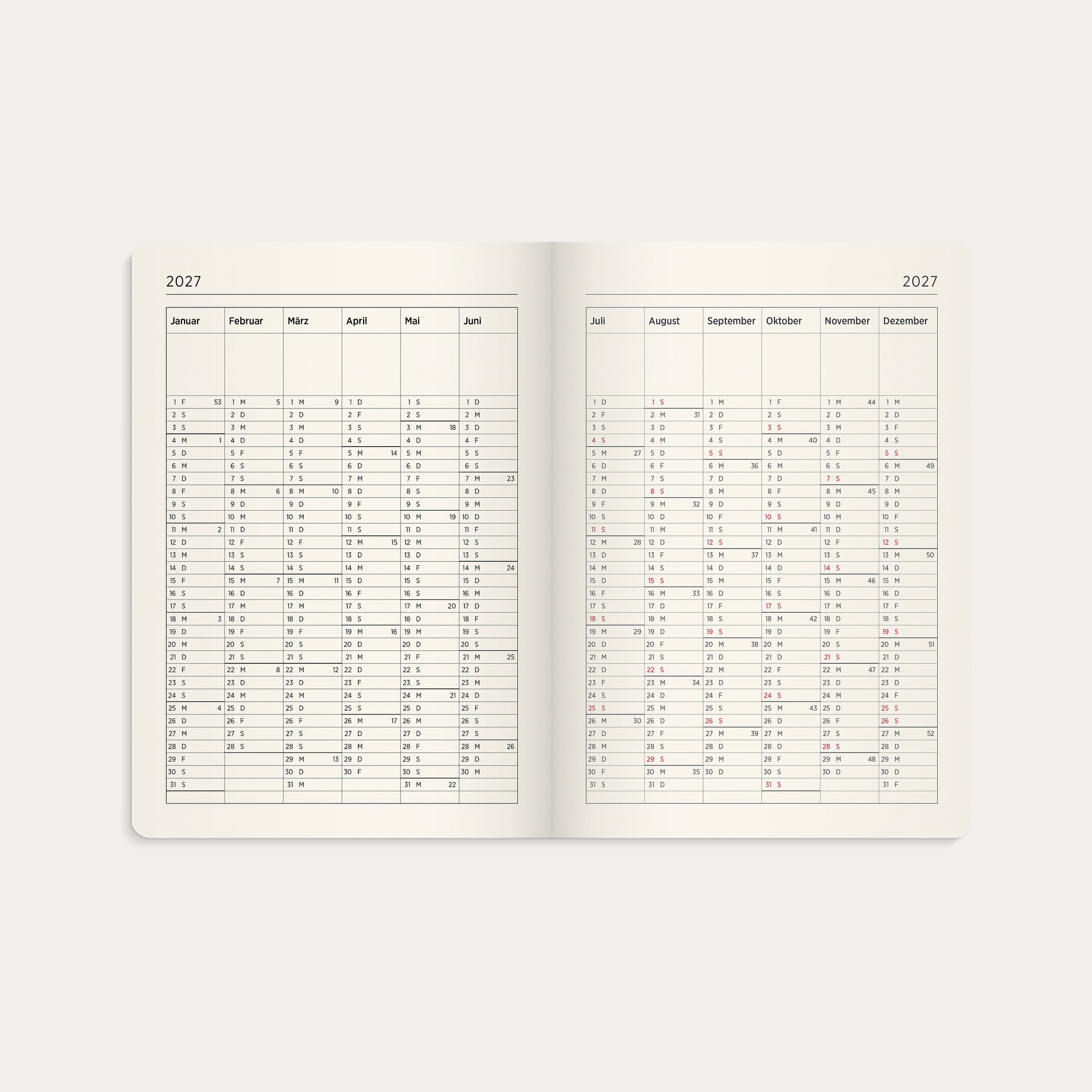 Senator A5 Forma Deluxe 26/27 Velourleder braun 17-Monats – detail view
