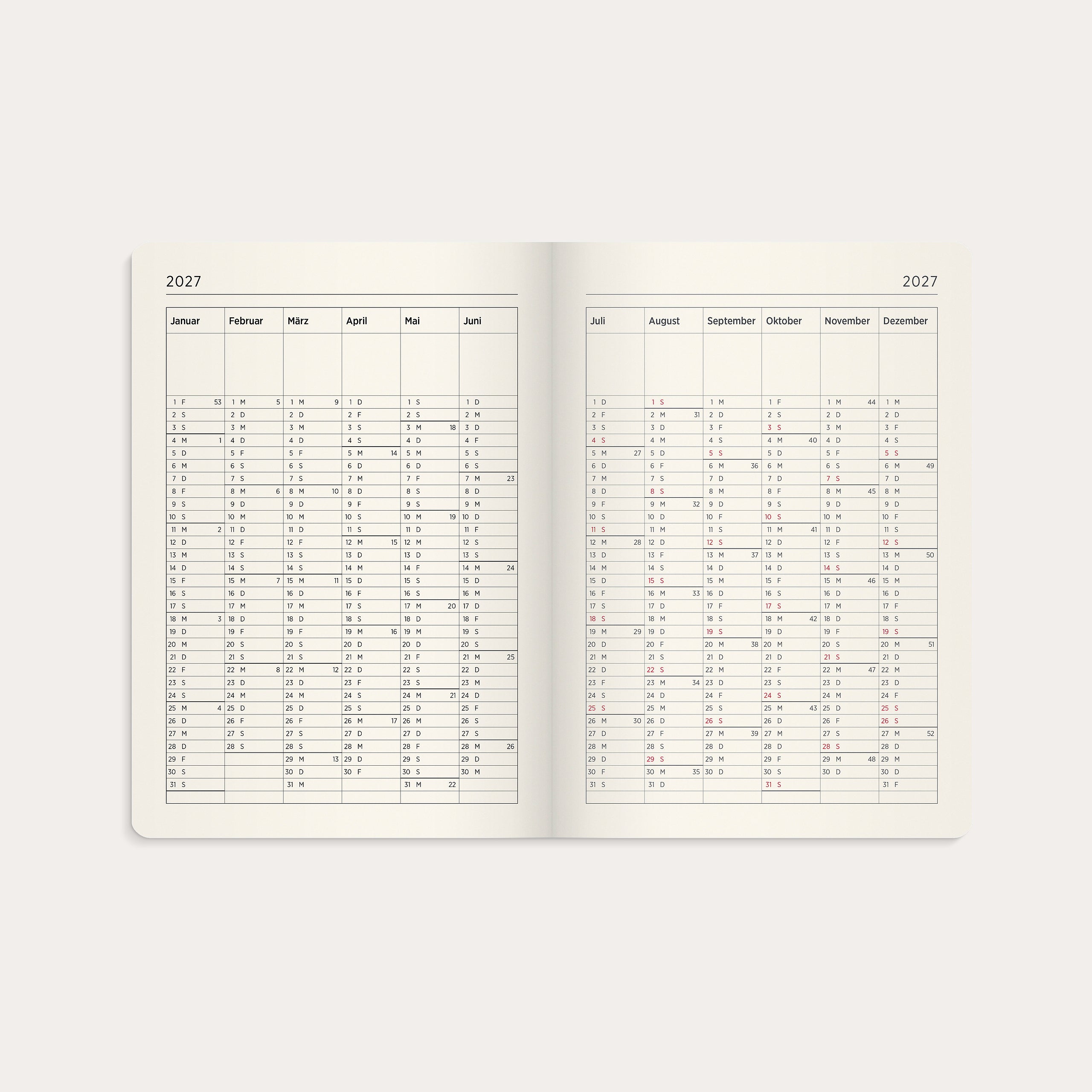 Senator A5 Forma Deluxe 26/27 Velourleder braun 17-Monats – detail view