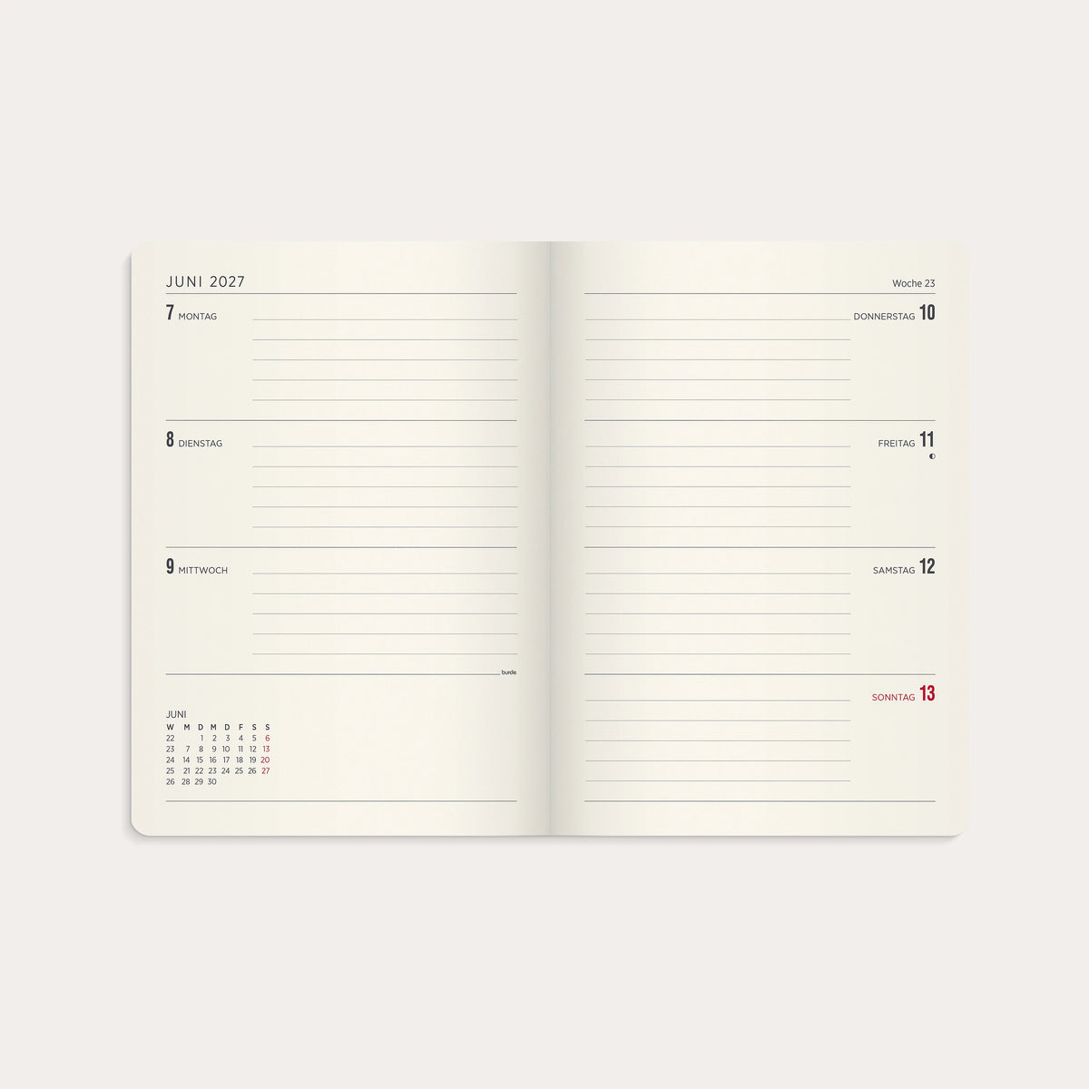 Kalender 2027 Senator A5 Forma Deluxe Mocka braun